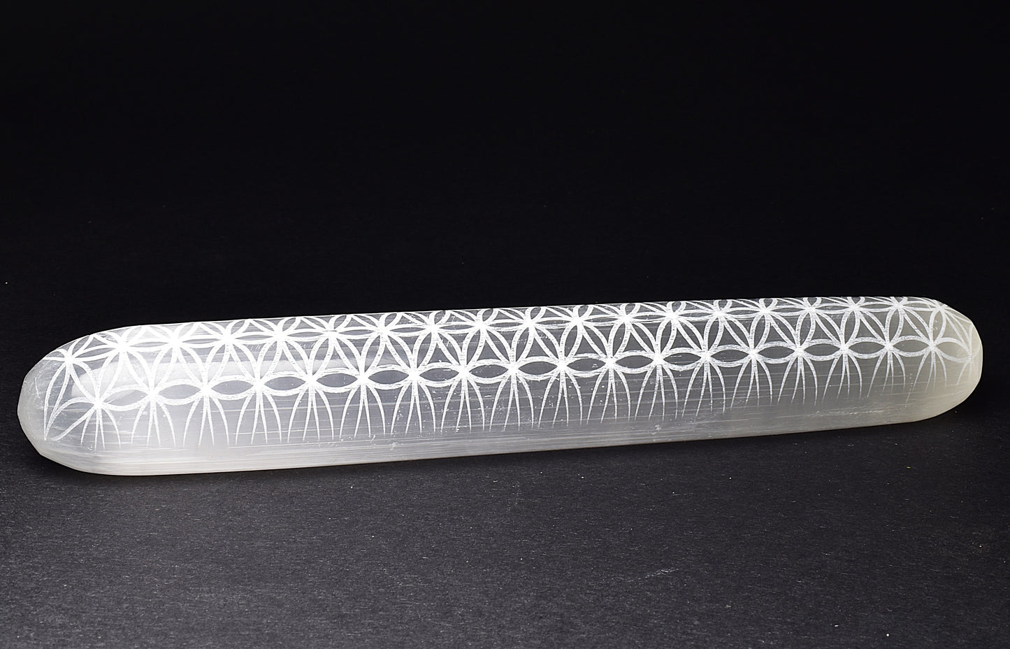 SELENITE FLOWER OF LIFE MASSAGE WAND SE34