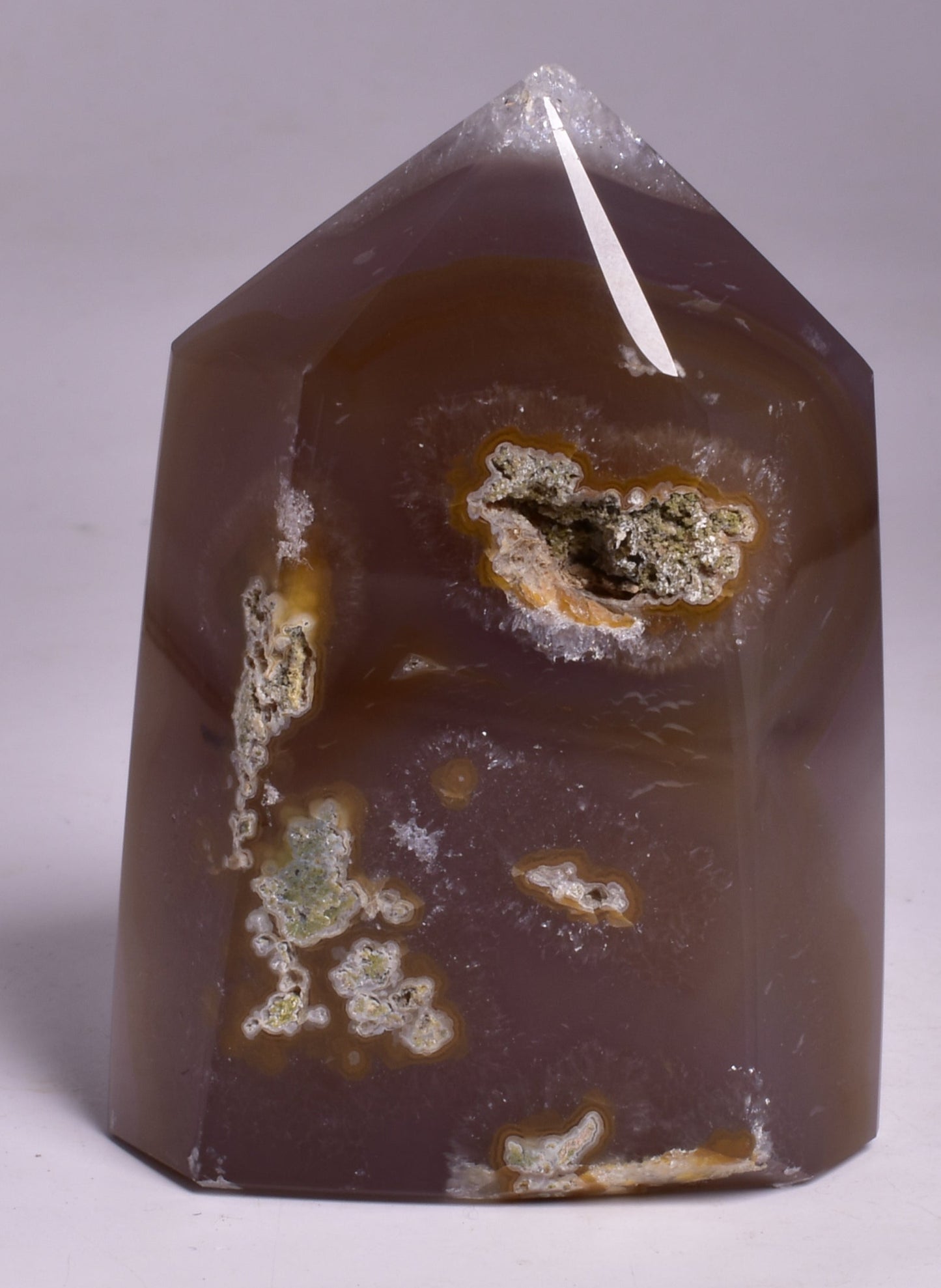 DRUZY AGATE POINT/GENERATOR from BRAZIL P728
