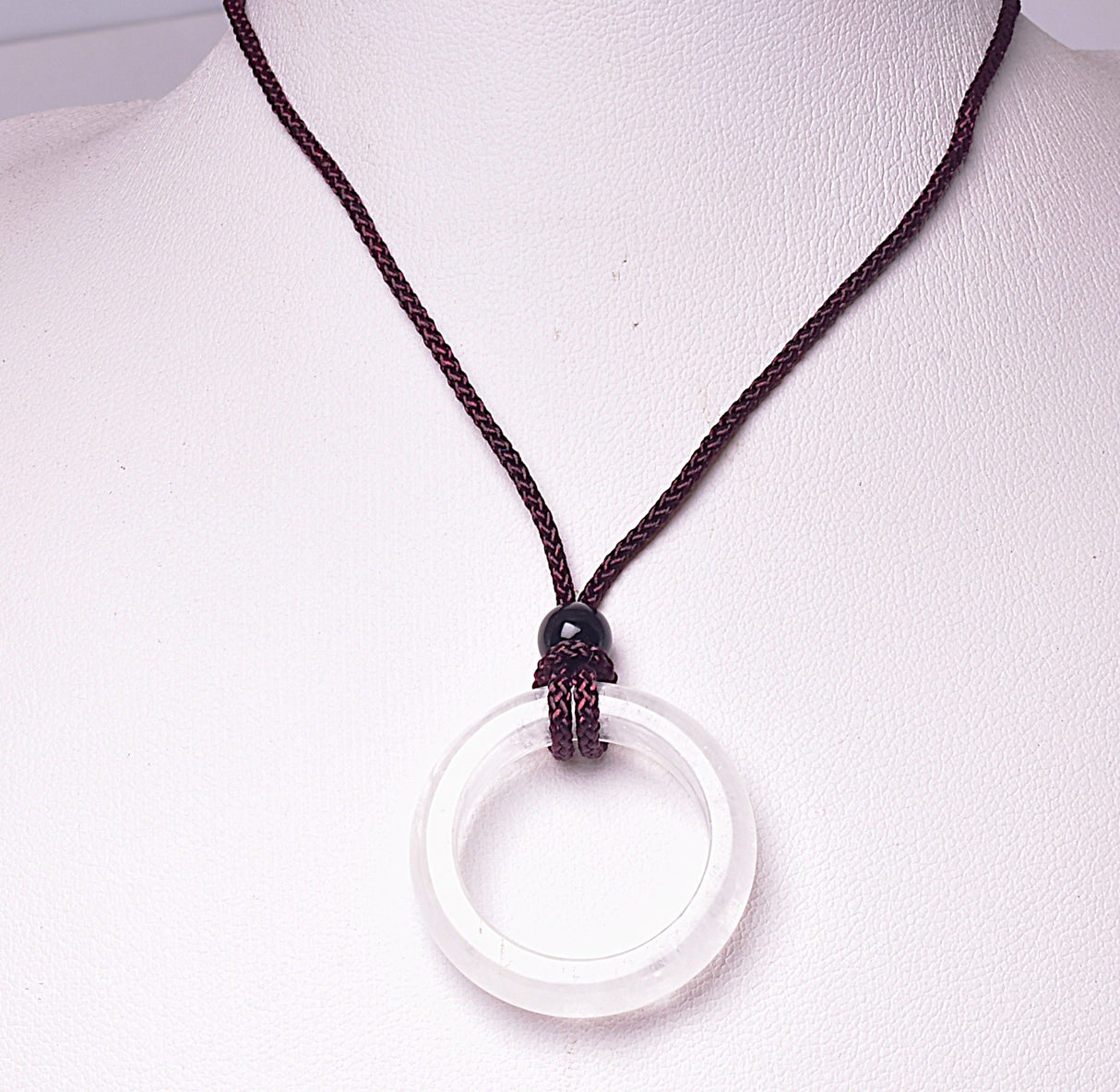 QUARTZ RING PENDANT ON CORD J236