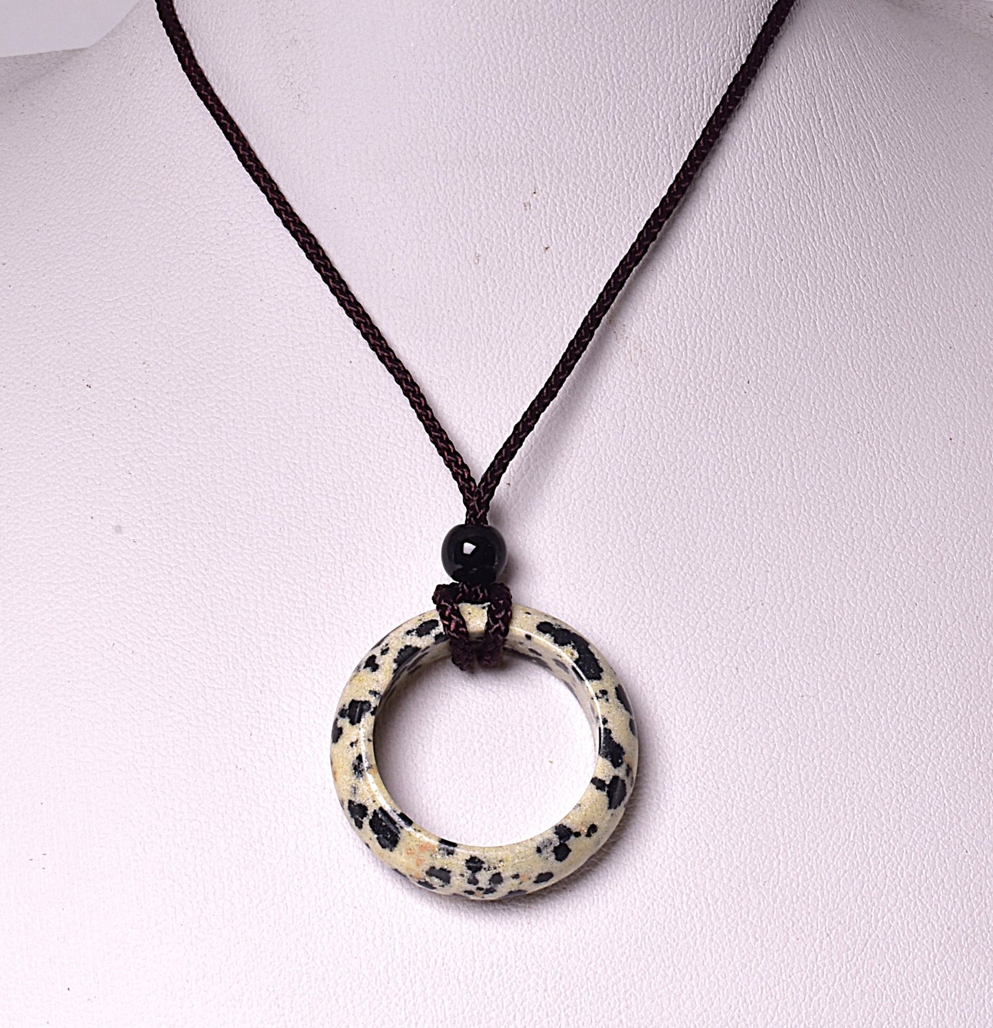 DALMATIAN RING PENDANT ON CORD J241
