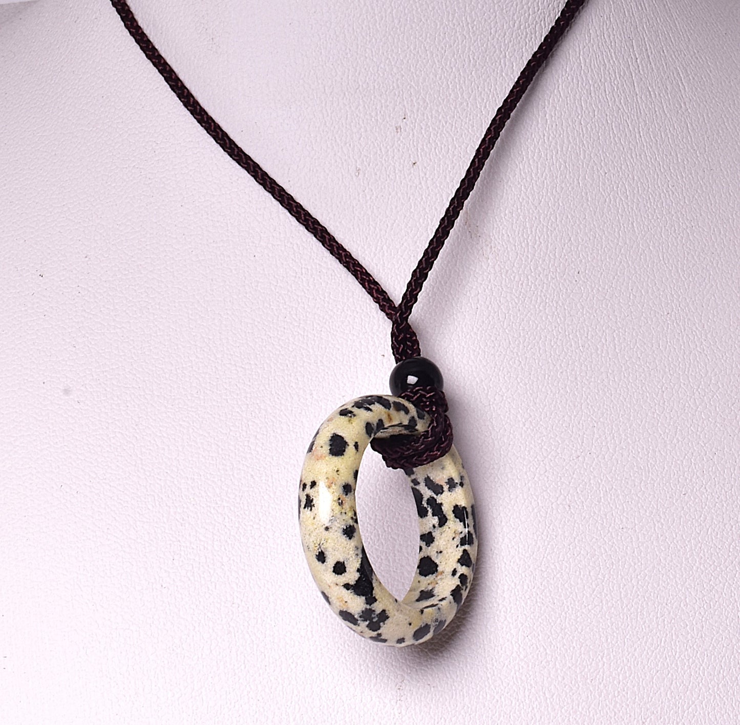 DALMATIAN RING PENDANT ON CORD J241