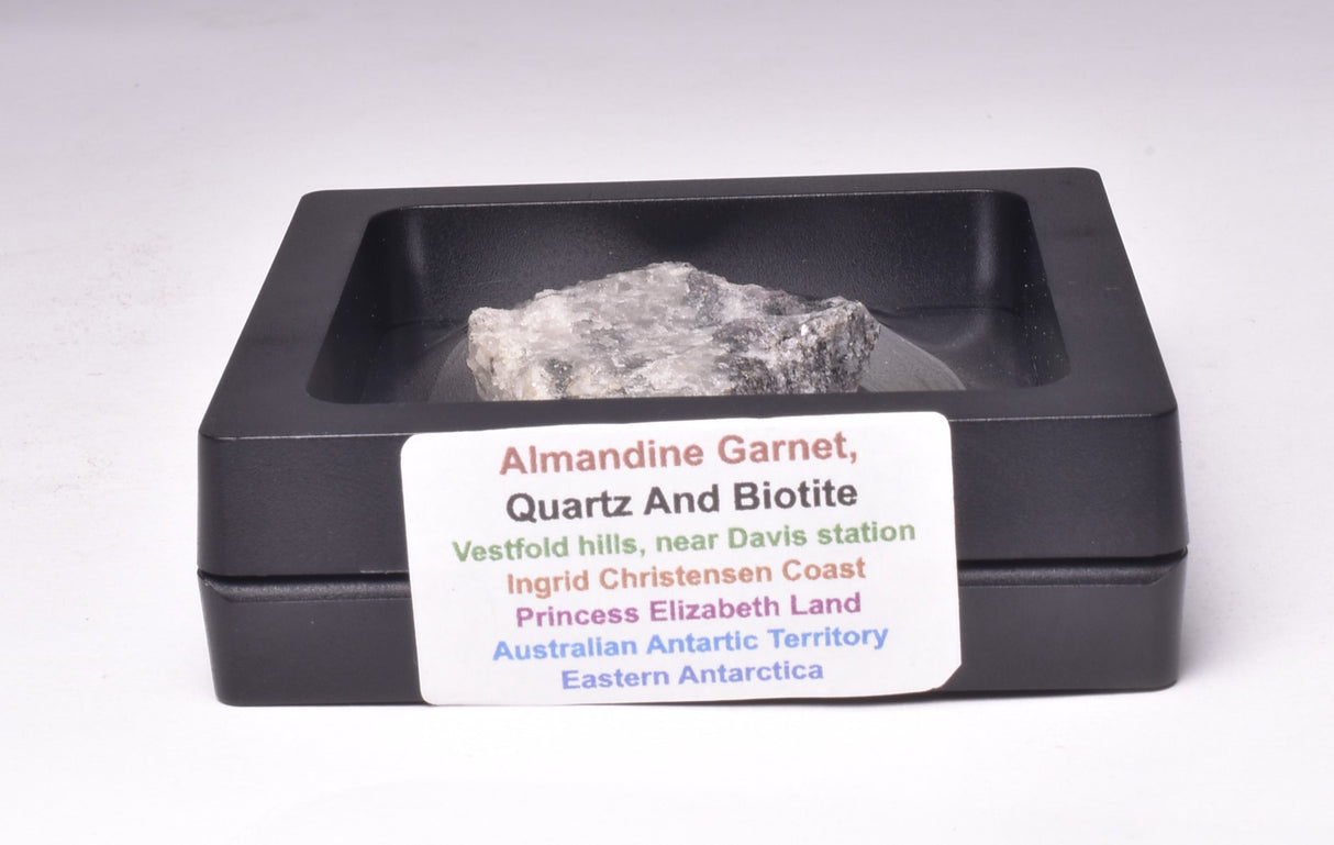 ALMANDINE GARNET, QUARTZ AND BIOTITE, AUSTRALIAN ANTARTIC TERRITORY M299