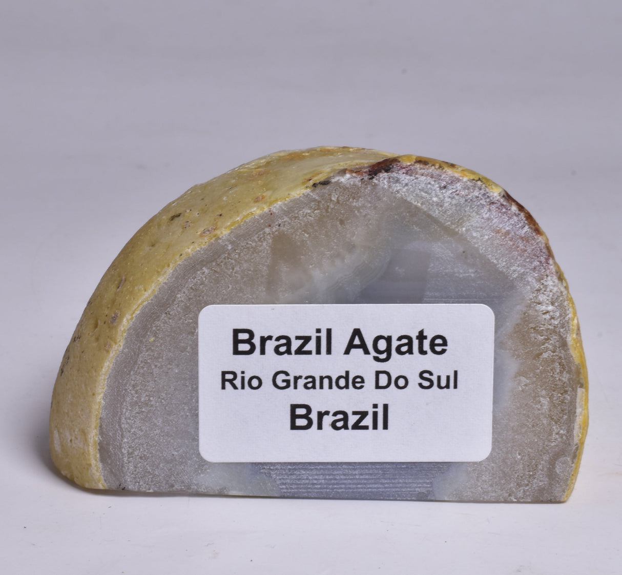 AGATE HALF with BASE CUT, POLISHED FROM BRAZIL P190