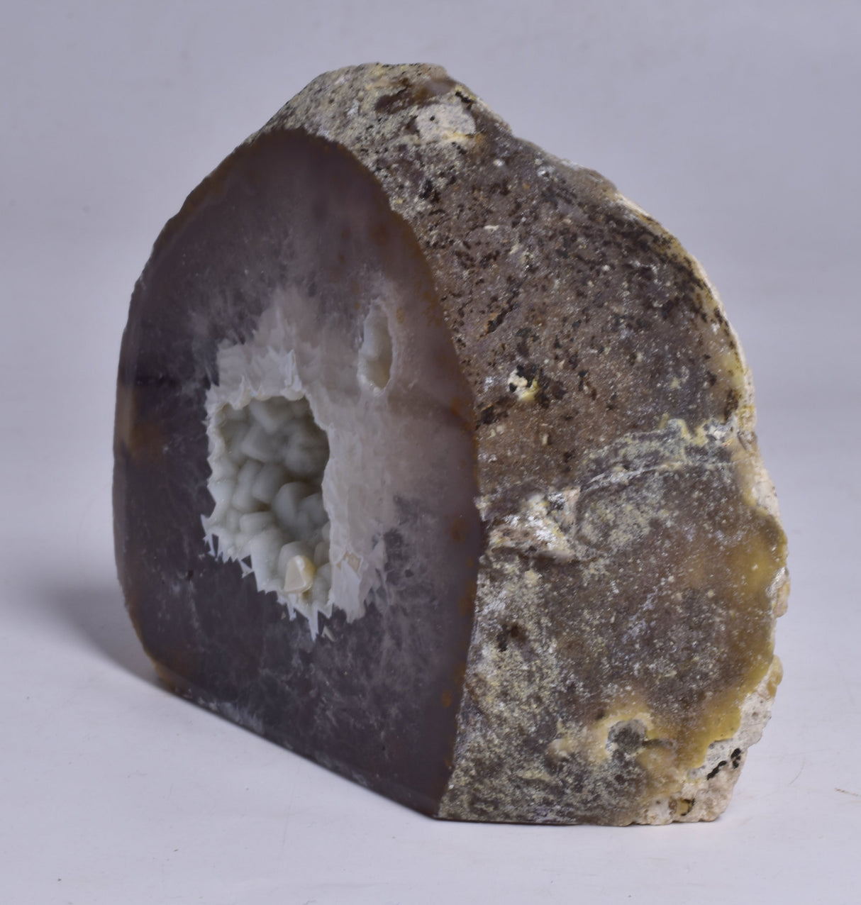 AGATE HALF with BASE CUT, POLISHED FROM BRAZIL P195