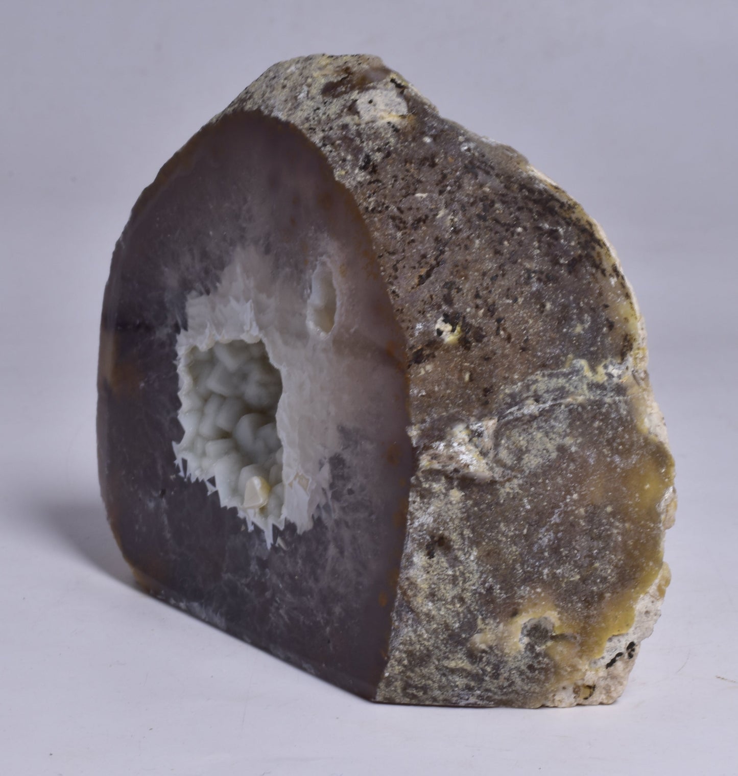 AGATE HALF with BASE CUT, POLISHED FROM BRAZIL P195