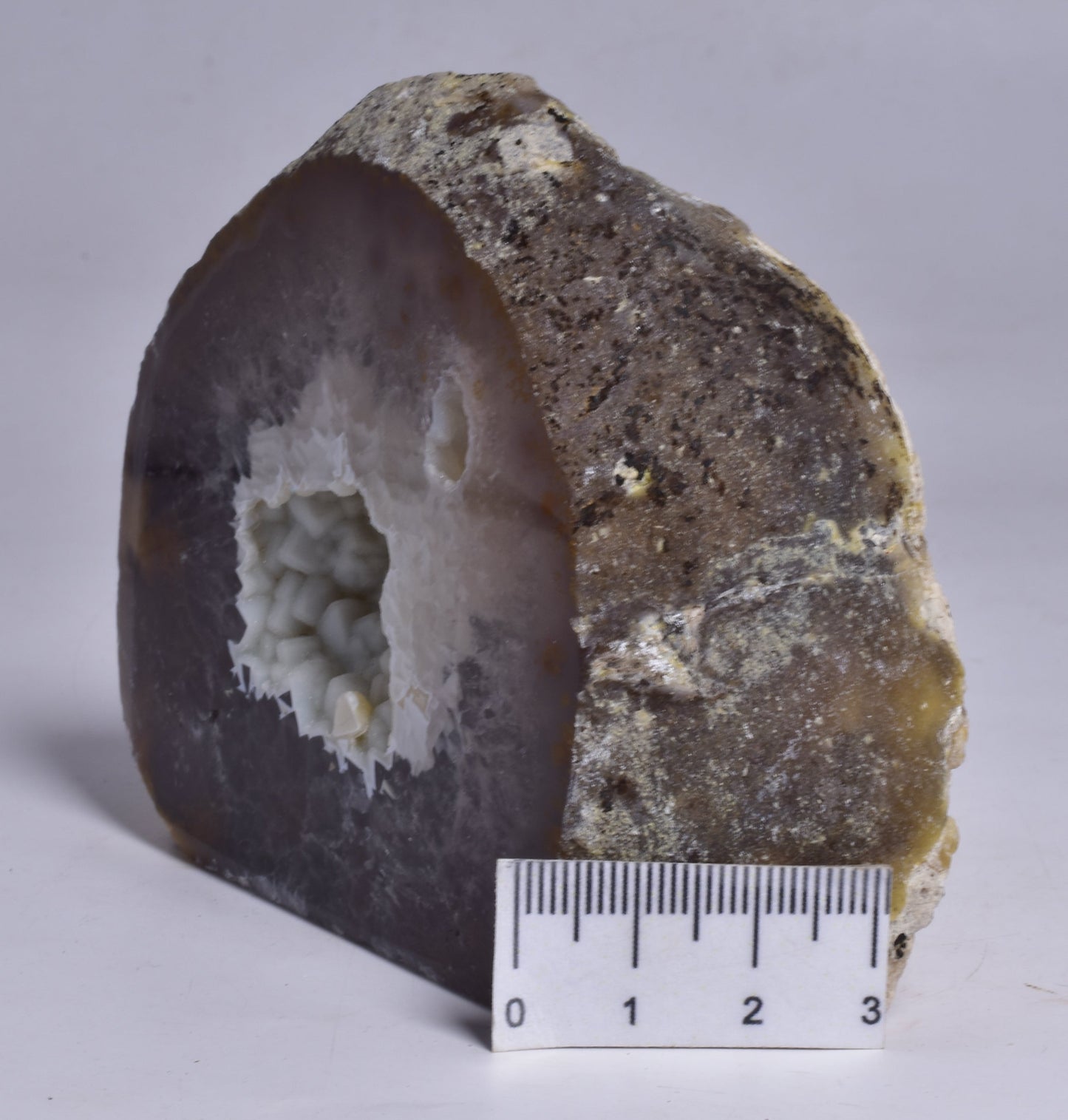 AGATE HALF with BASE CUT, POLISHED FROM BRAZIL P195