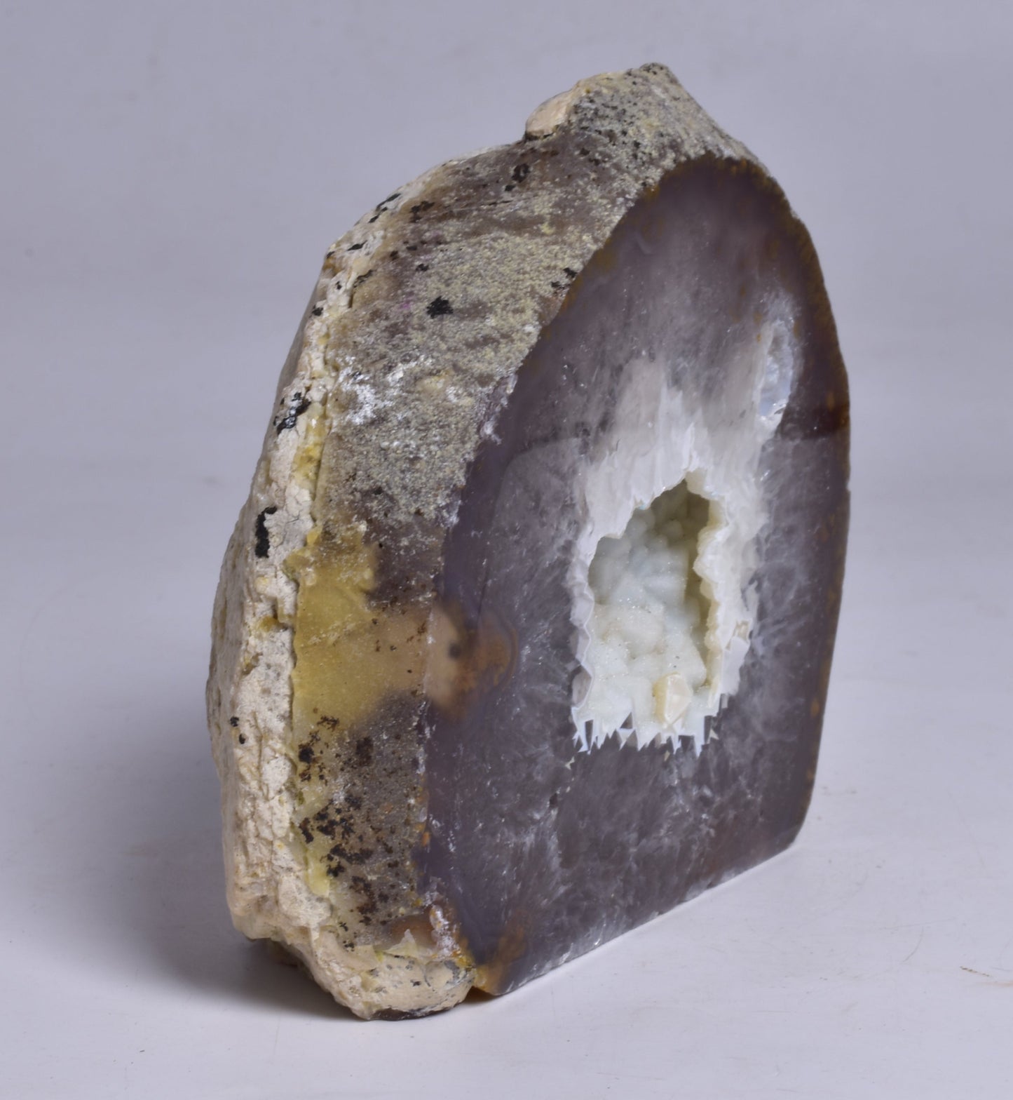 AGATE HALF with BASE CUT, POLISHED FROM BRAZIL P195