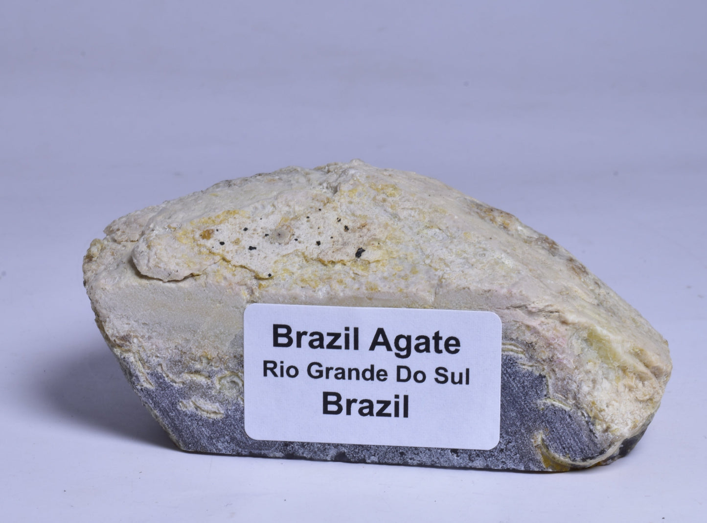 AGATE HALF with BASE CUT, POLISHED FROM BRAZIL P195