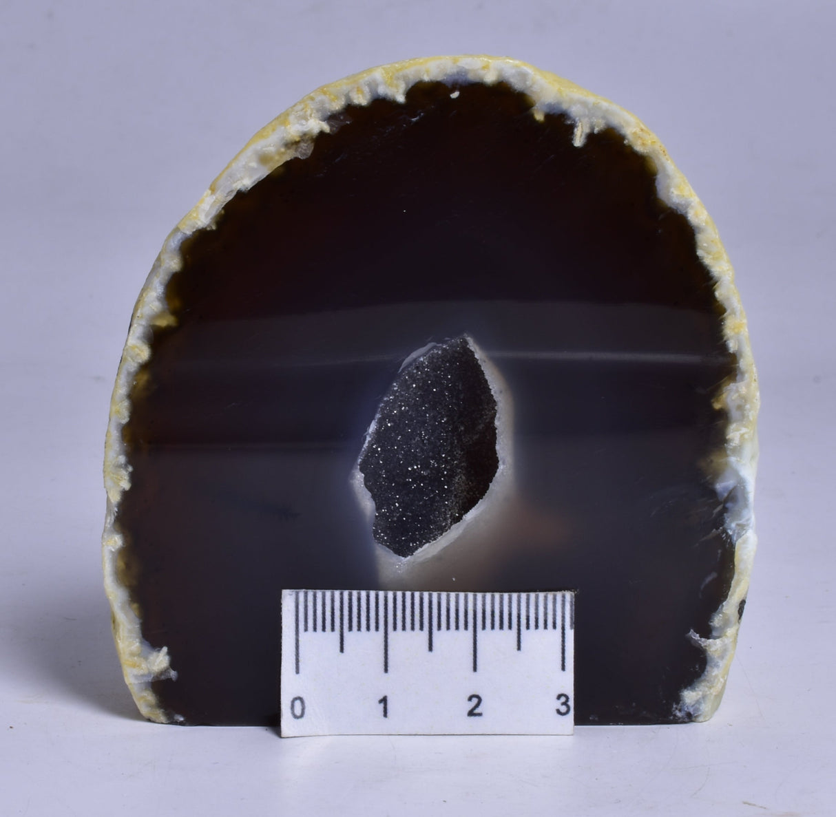 AGATE HALF with BASE CUT, POLISHED FROM BRAZIL P198