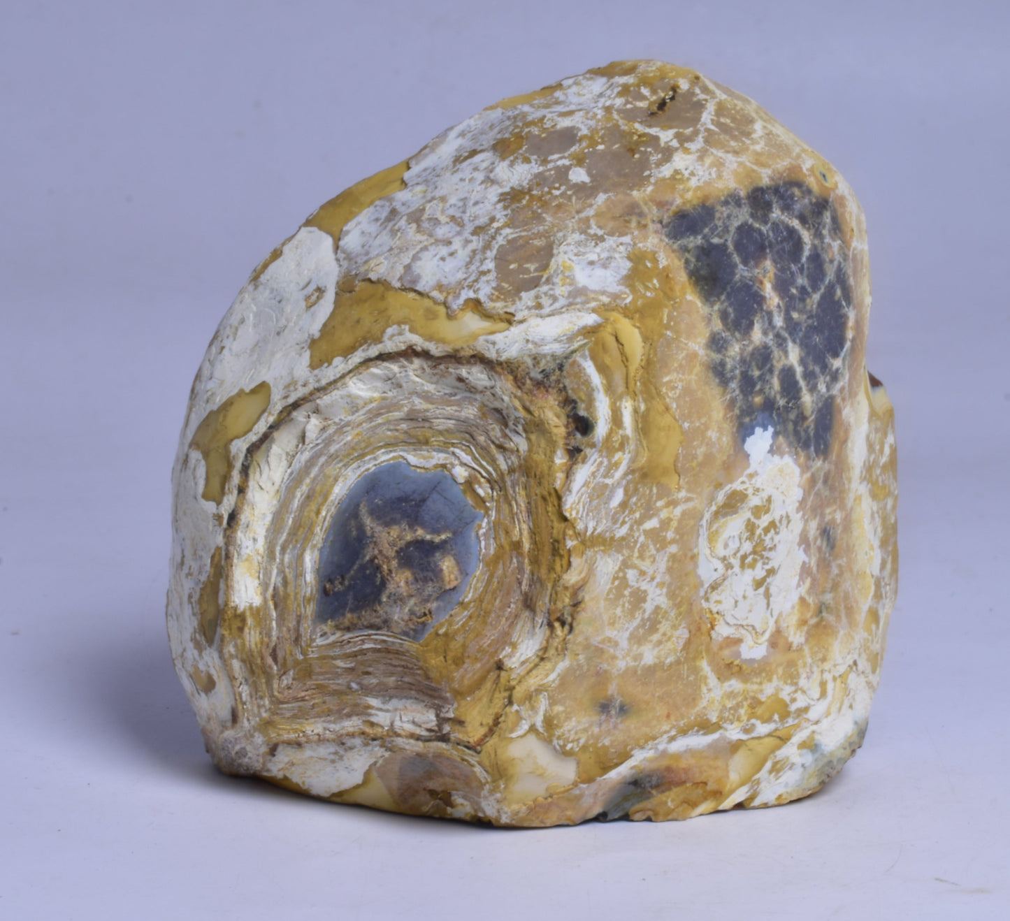 AGATE HALF with BASE CUT, POLISHED FROM BRAZIL P584