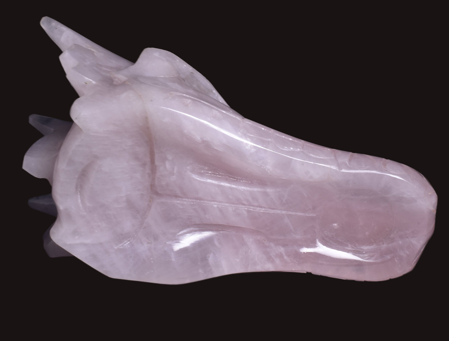 ROSE QUARTZ DRAGON HEAD CARVING P28