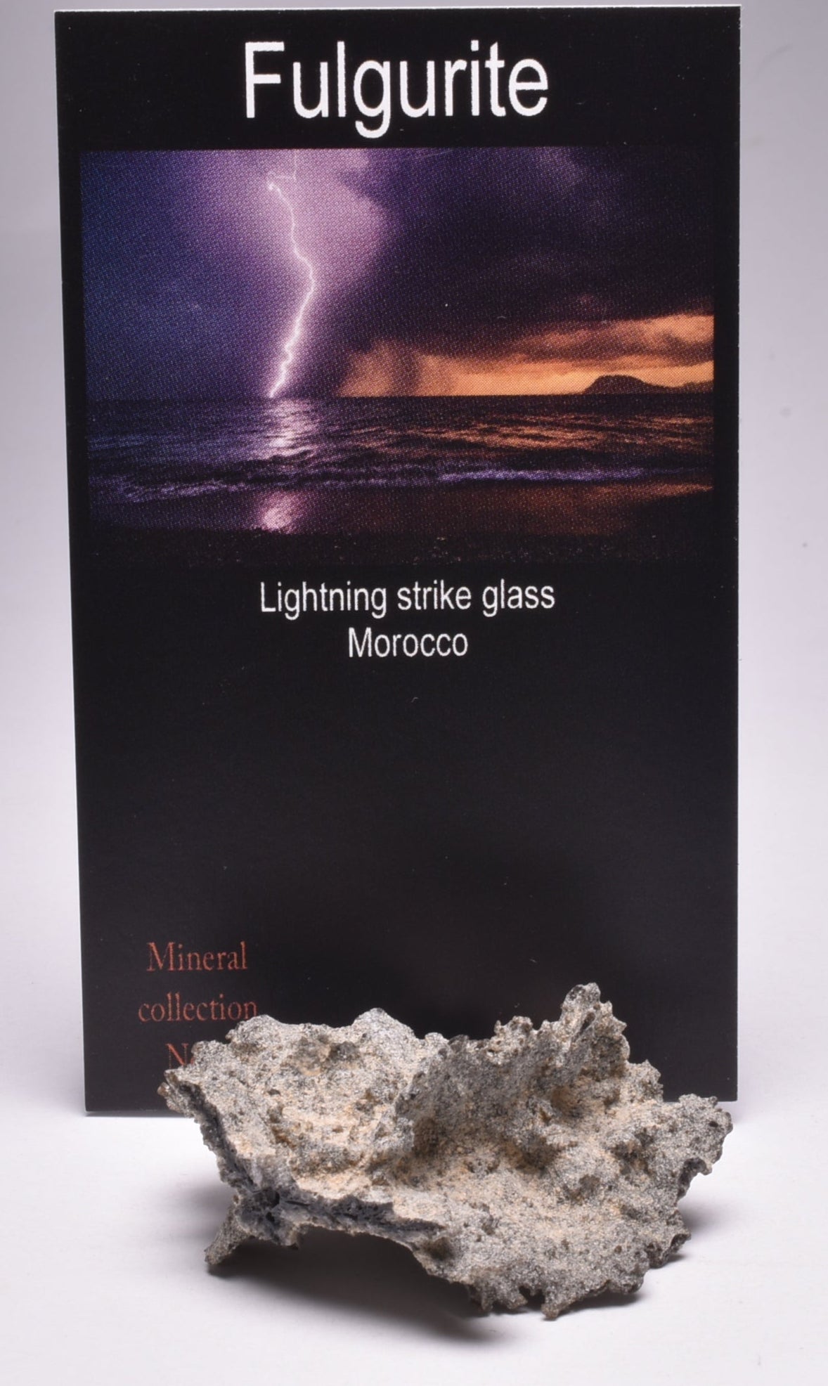 FULGURITE LIGHTNING STRIKE GLASS MOROCCO MT195