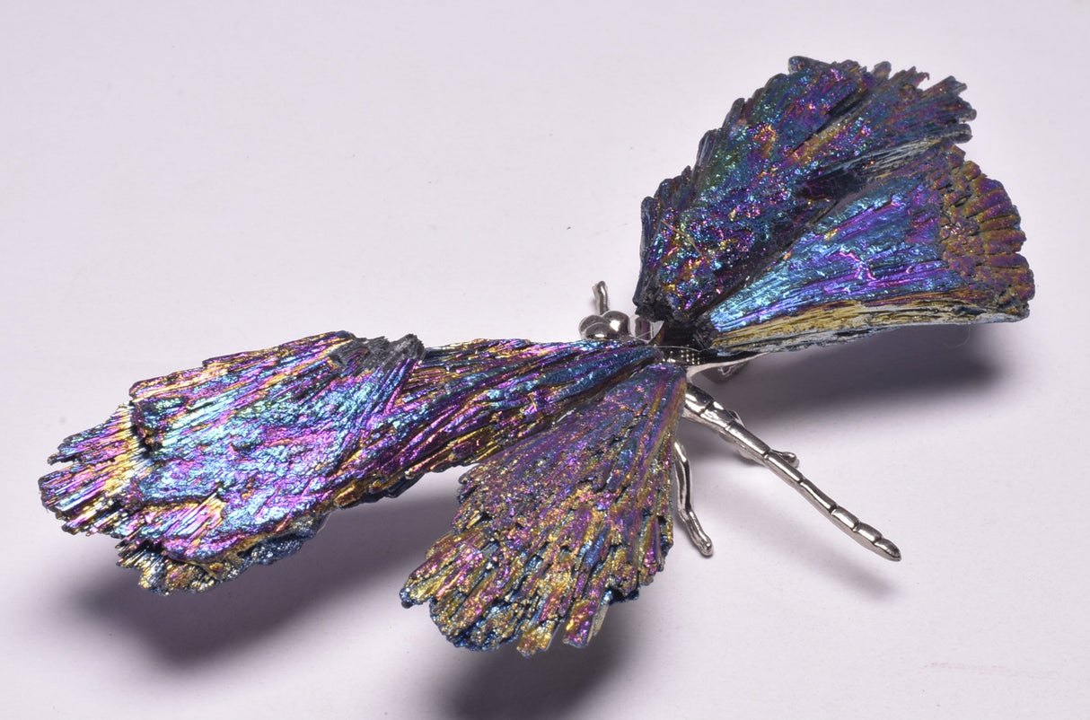 TITANIUM AURA KYANITE DRAGONFLY P545