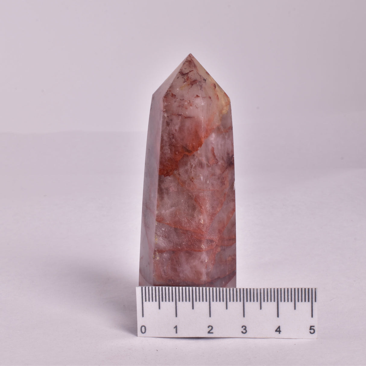 FIRE QUARTZ CRYSTAL 6 SIDED POINT GENERATOR P152