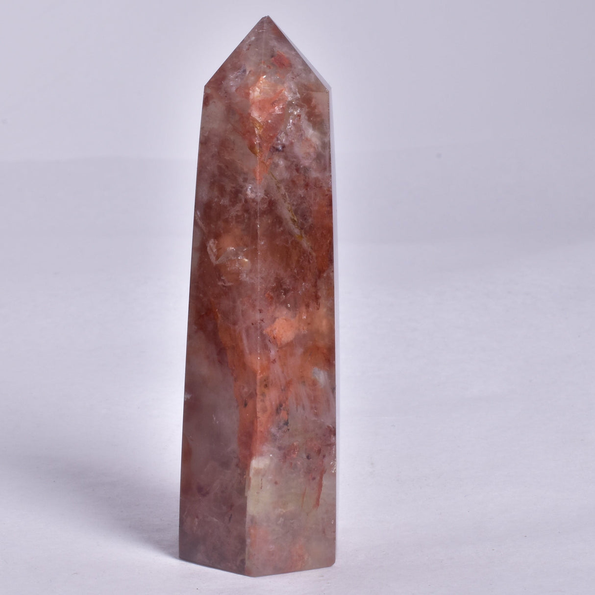 FIRE QUARTZ CRYSTAL 6 SIDED POINT GENERATOR P163