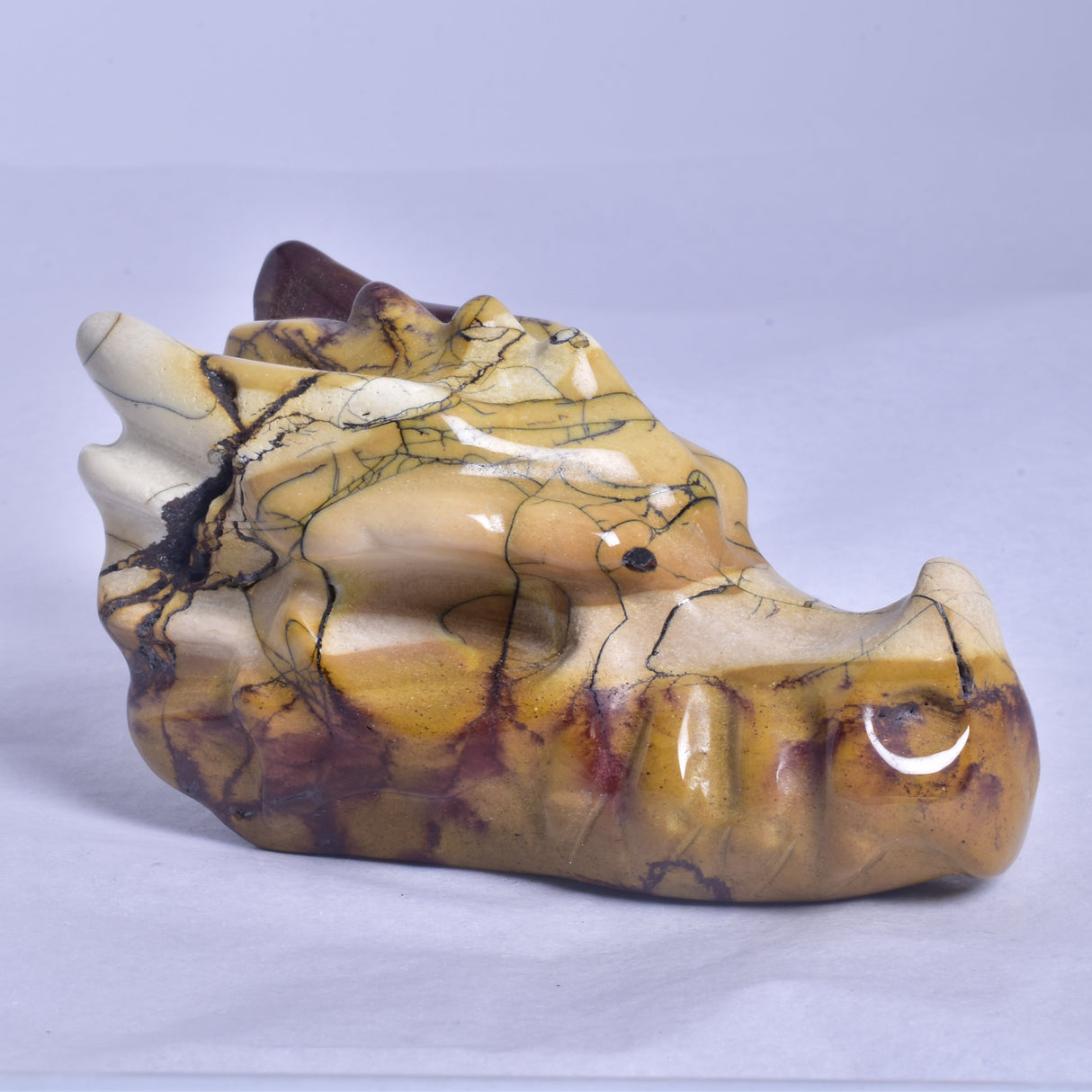 MOOKAITE DRAGON HEAD CARVING P329