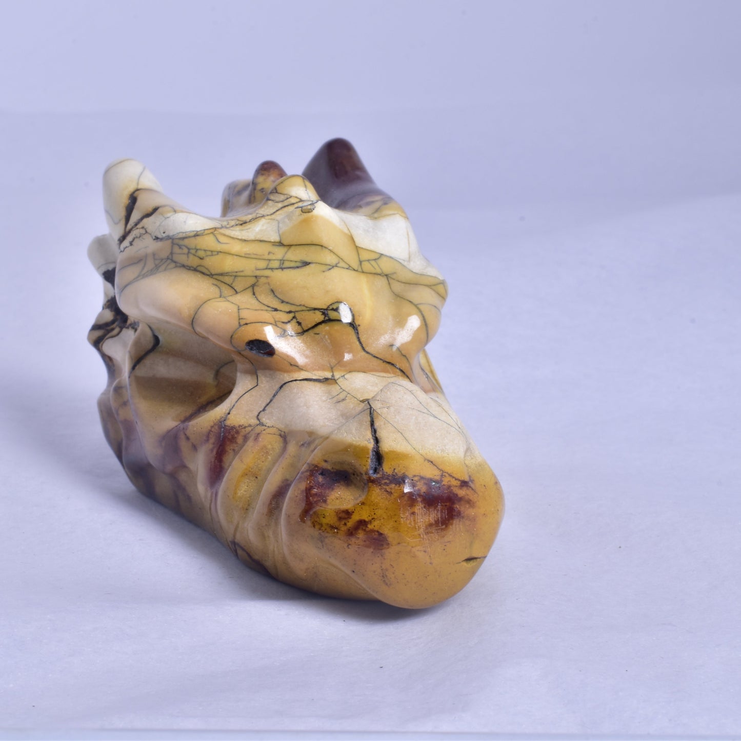 MOOKAITE DRAGON HEAD CARVING P329