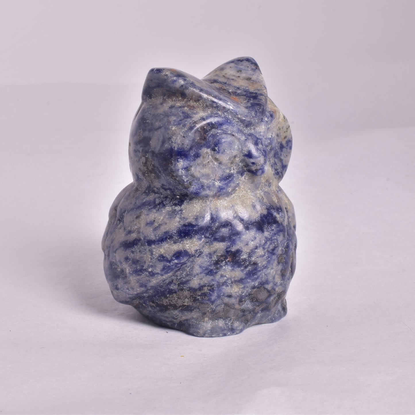 SODALITE OWL CARVING P353