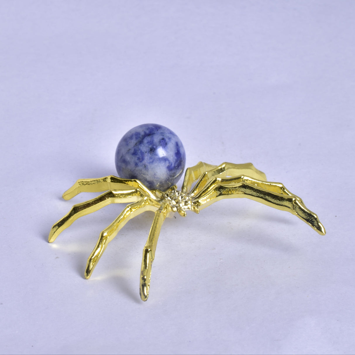 SODALITE SPHERE ON METAL SPIDER P377