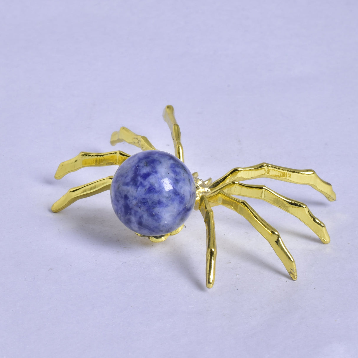 SODALITE SPHERE ON METAL SPIDER P377