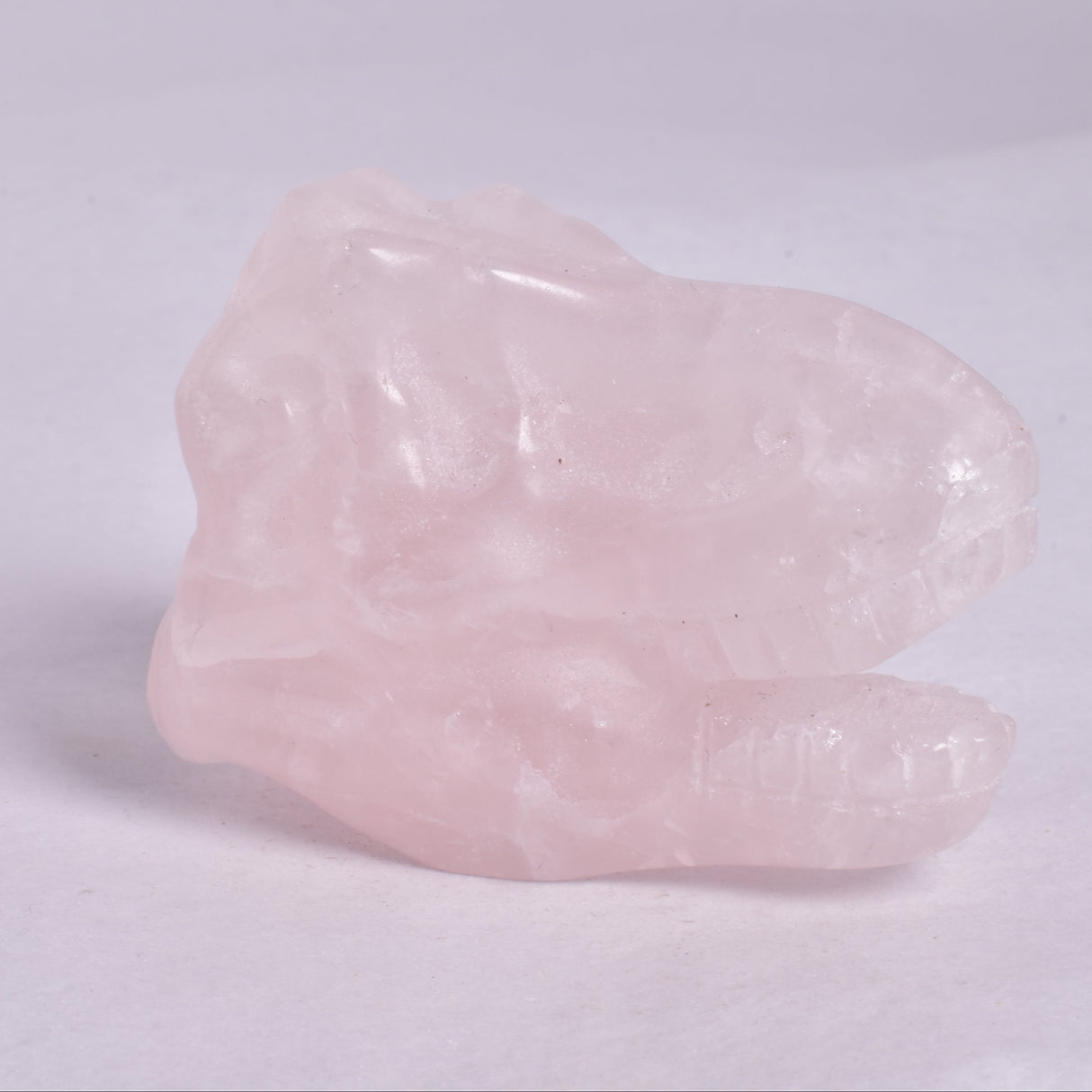 ROSE QUARTZ T-REX DINOSAUR SKULL P202