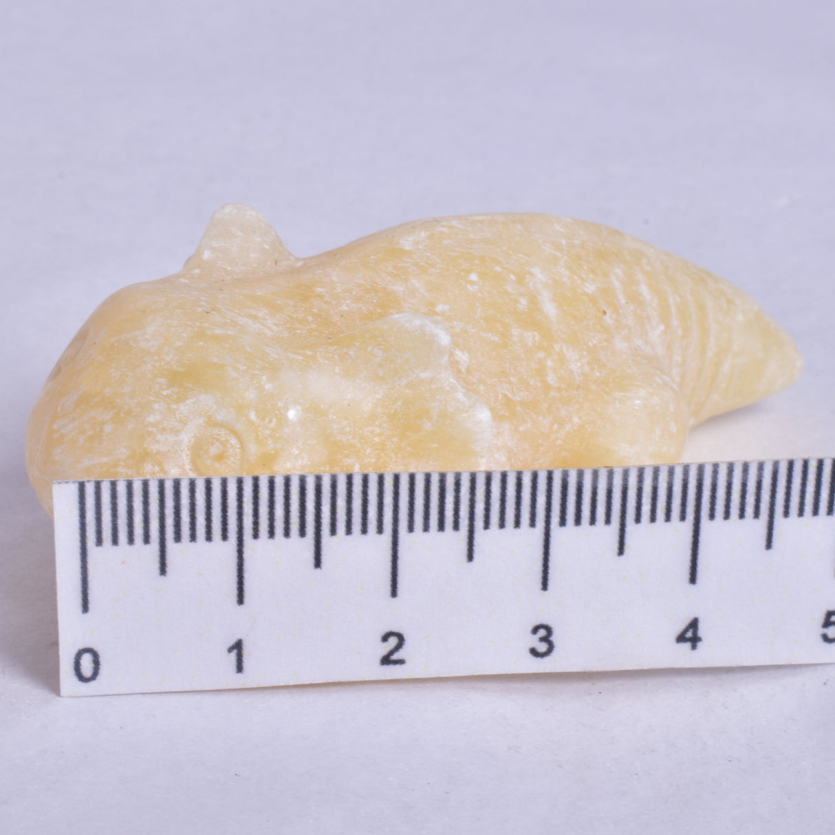 ORANGE CALCITE AXOLTL CARVING P422