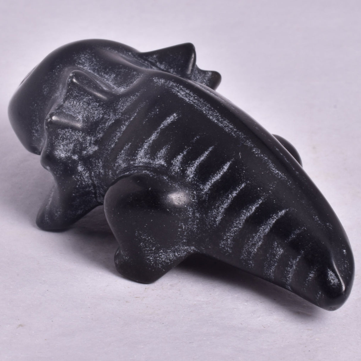 BLACK JASPER AXOLTL CARVING P421
