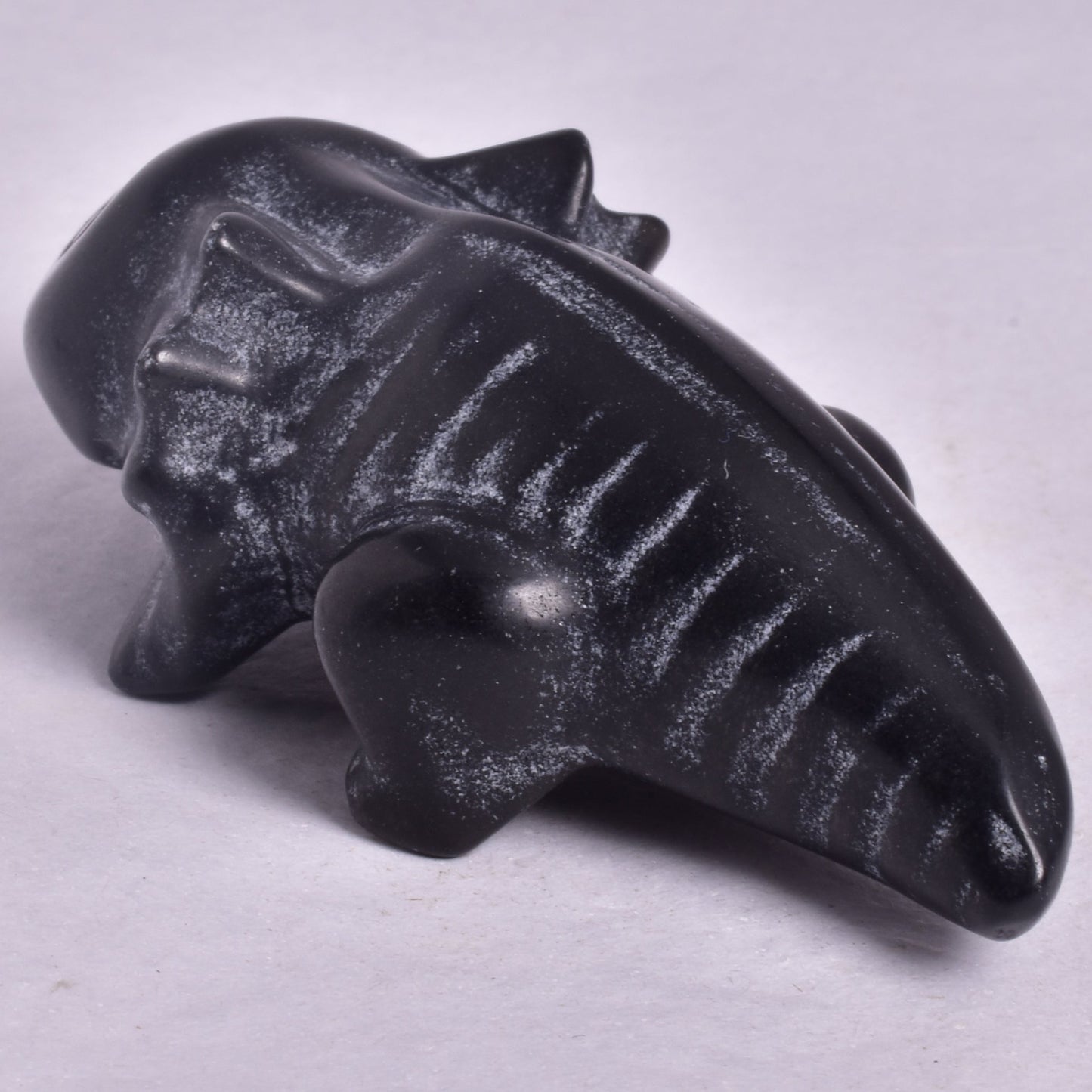 BLACK JASPER AXOLTL CARVING P1069