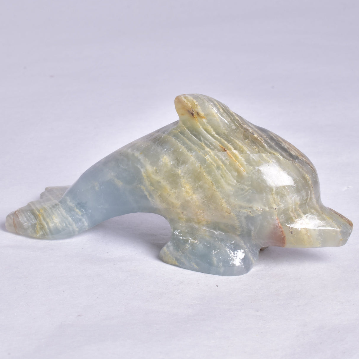 BLUE ONYX DOLPHIN CARVING 7 cm P806