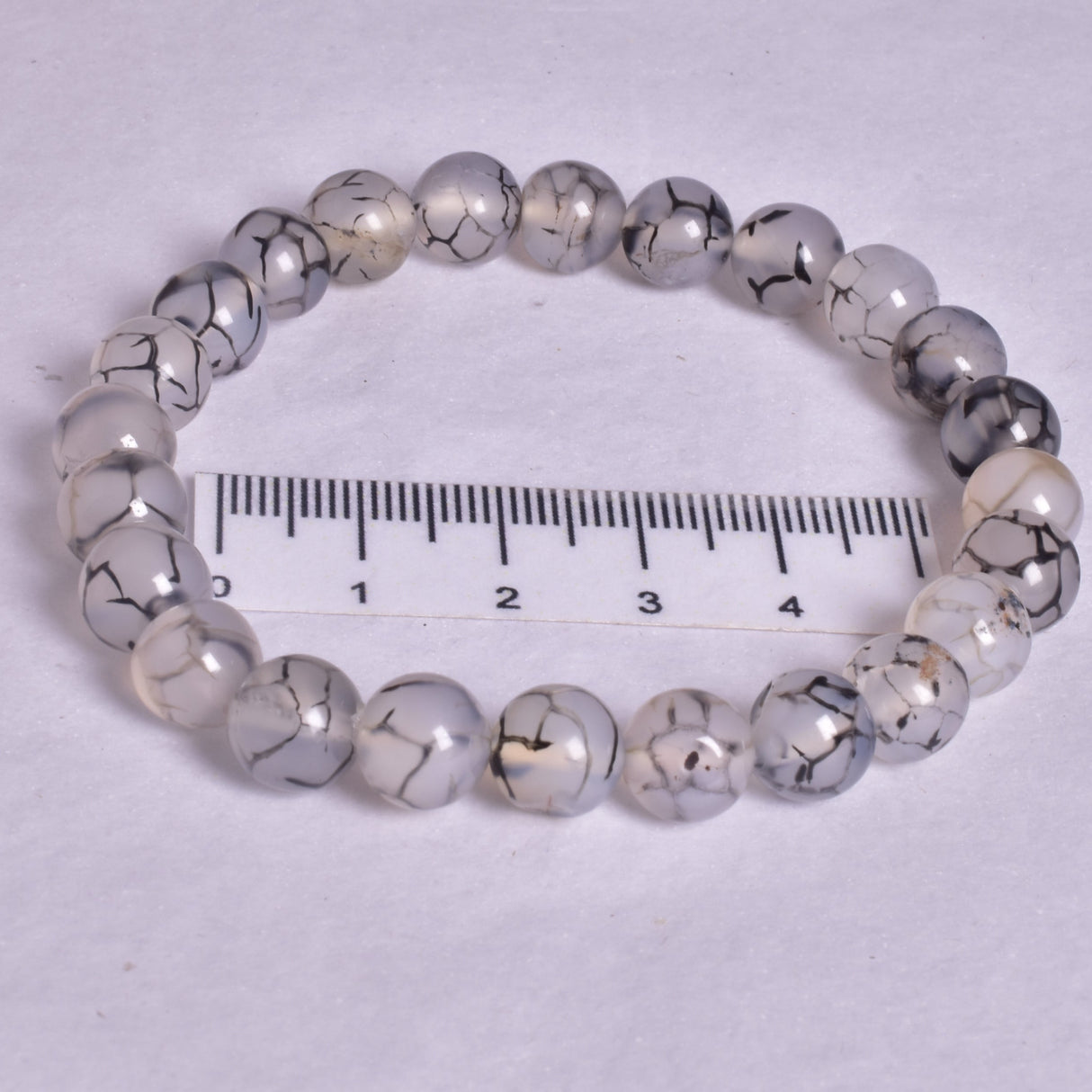 DRAGON VEIN AGATE BEADED BRACELET J150