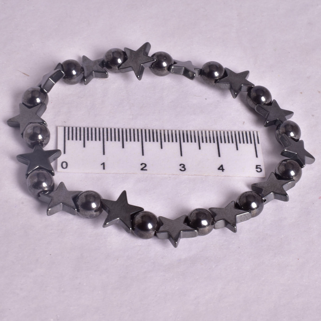 HEMATITE STAR BEADED BRACELET J163