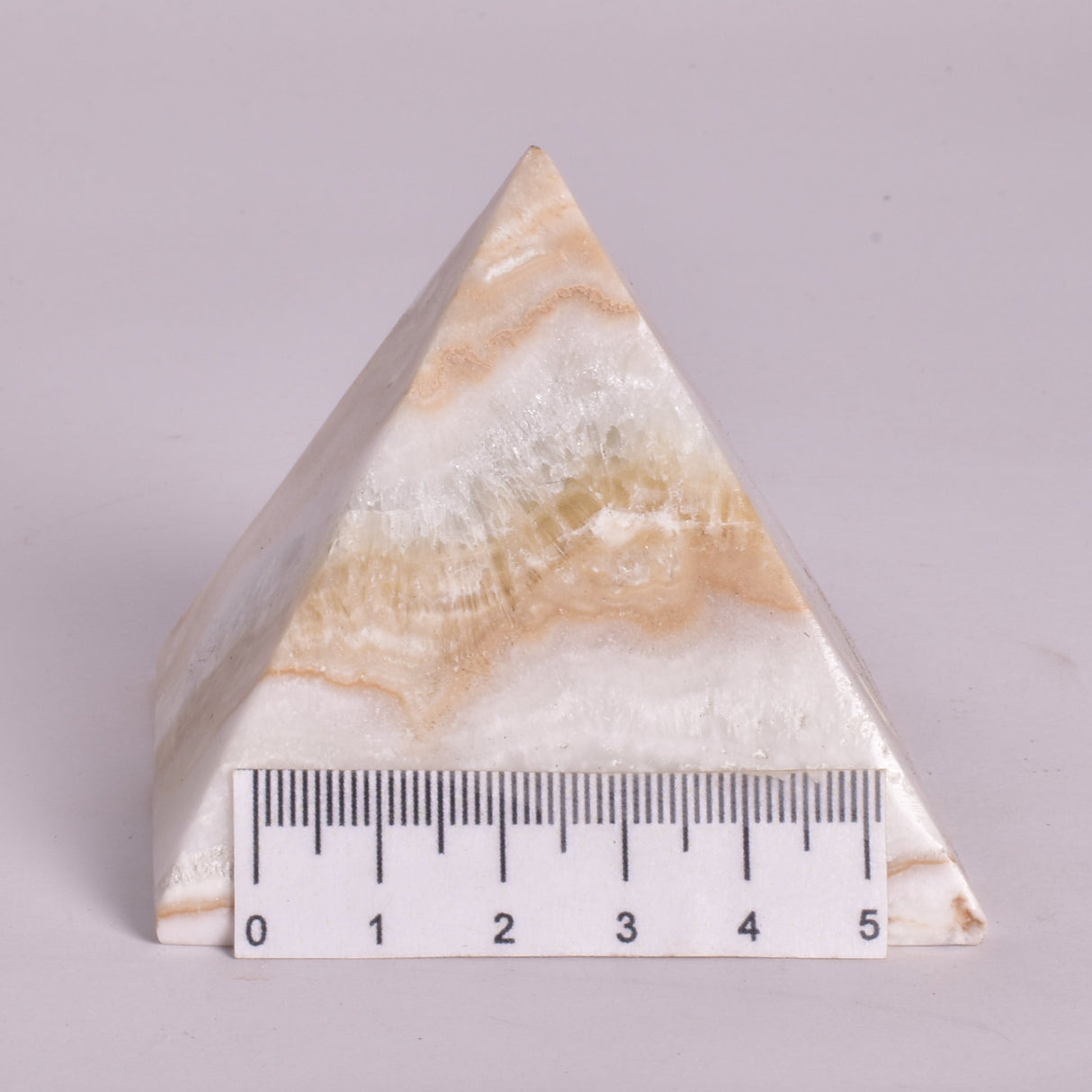 CARIBBEAN CALCITE CARVED PYRAMID P676