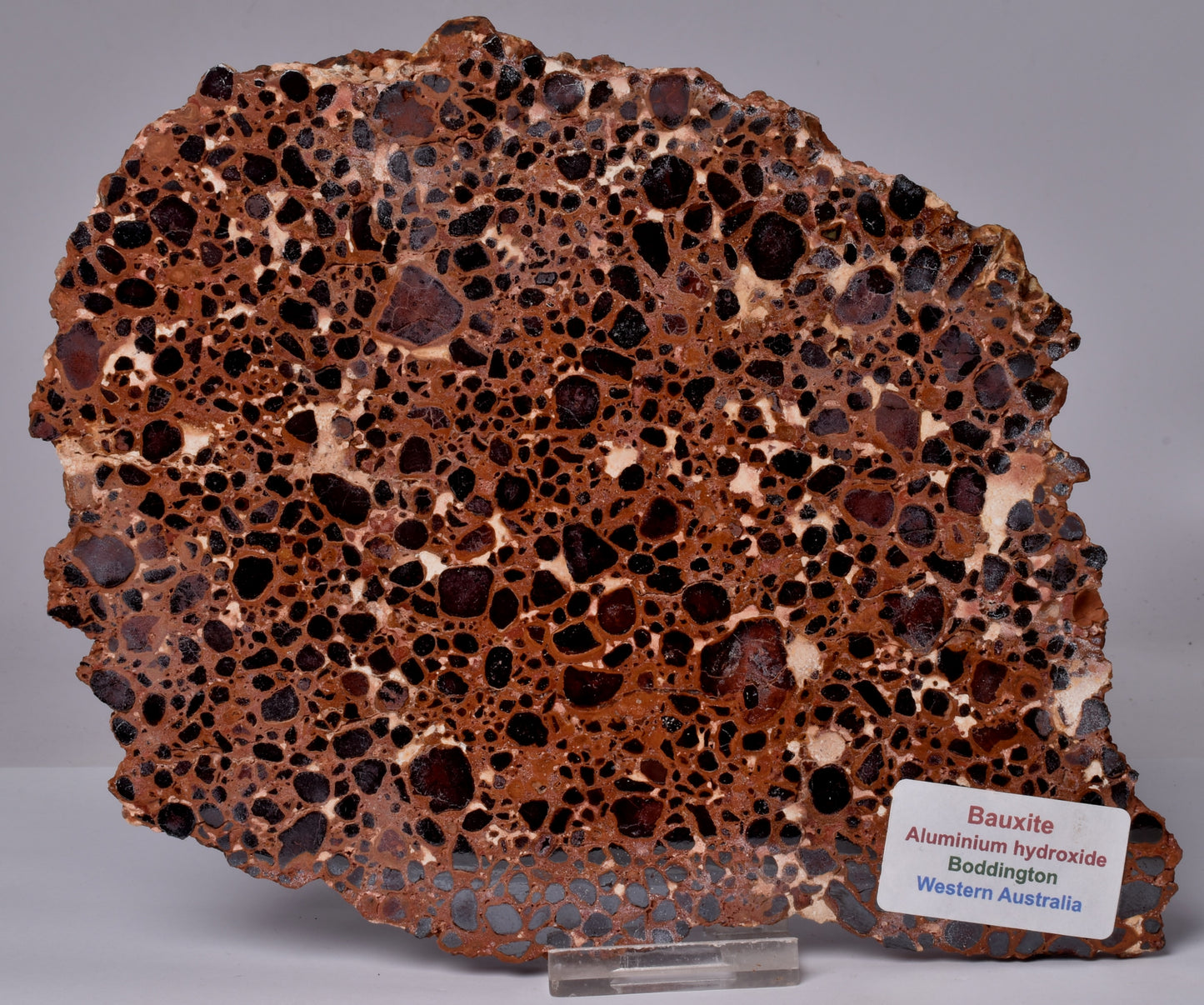BAUXITE, Aluminium Hydroxide, Polished Slice, Australia S347