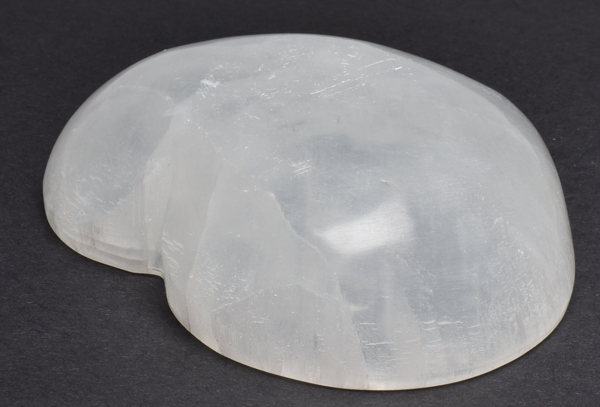SELENITE HEART SHAPE BOWL 8.5 CM SE2