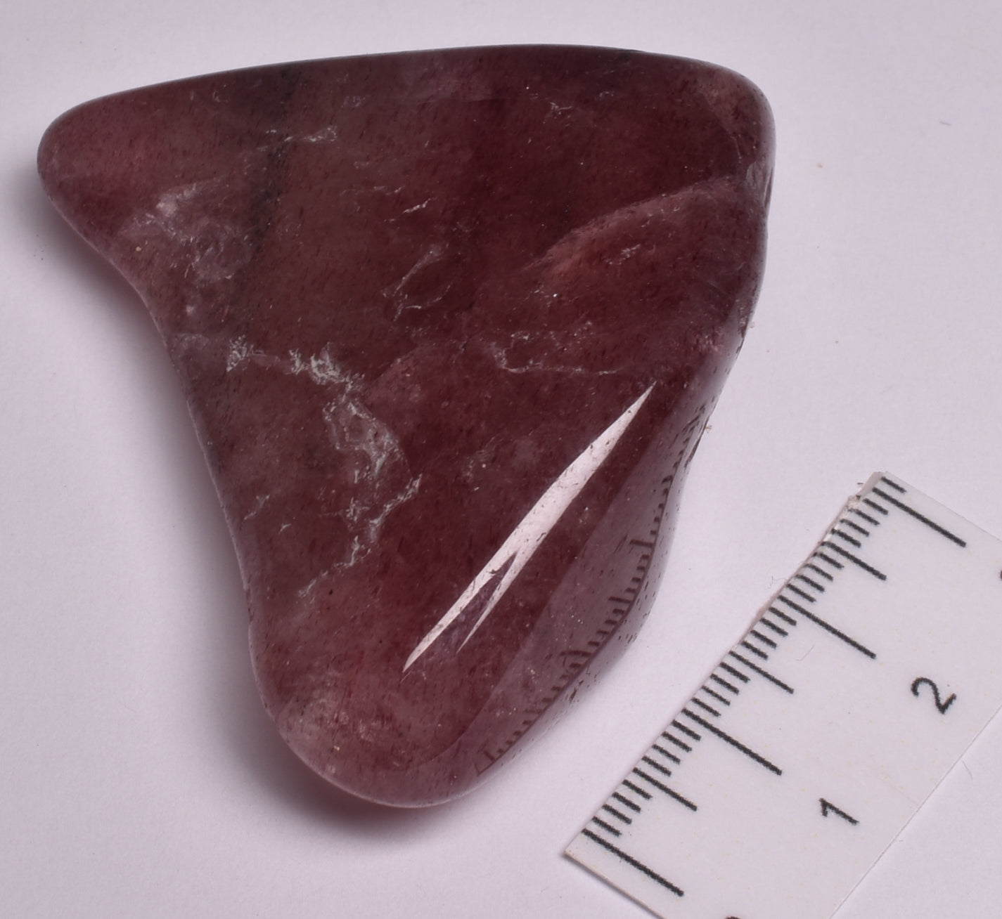 STAWBERRY QUARTZ POLISHED FREEFORM TUMBLE P971