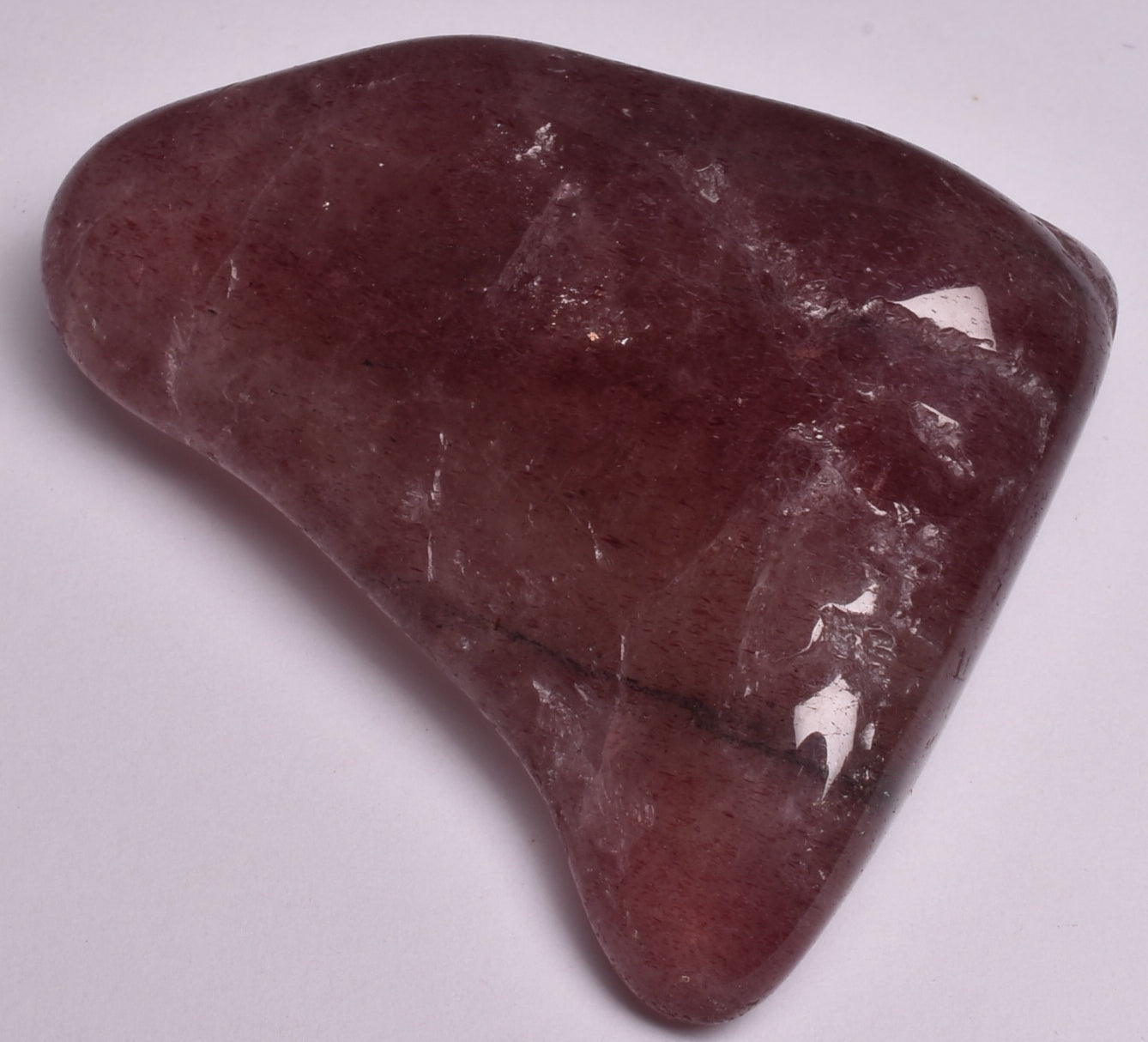 STAWBERRY QUARTZ POLISHED FREEFORM TUMBLE P971