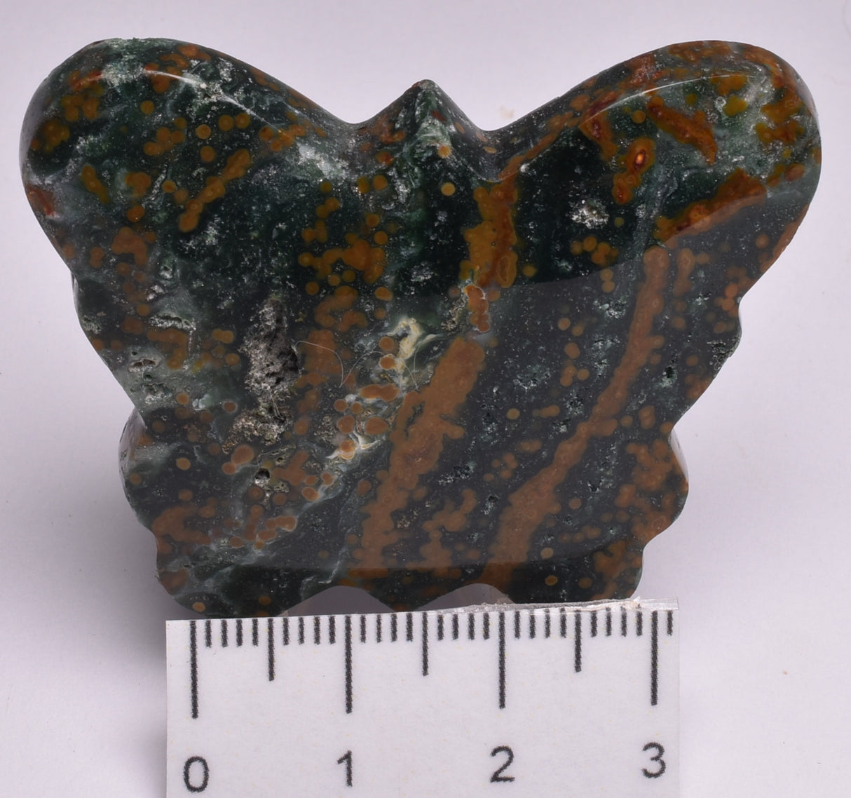OCEAN JASPER POLISHED BUTTERFLY CARVING P981