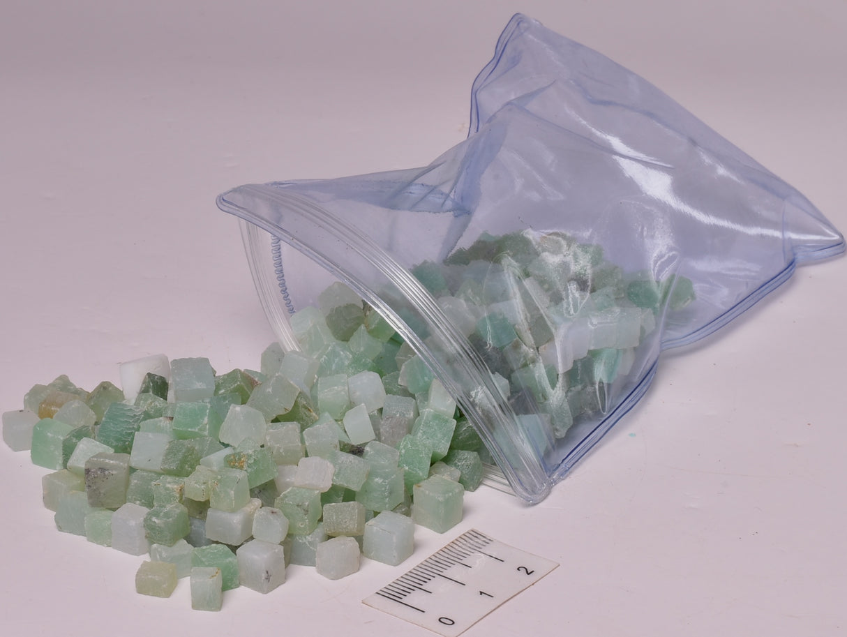 CHRYSOPRASE CRYSTAL CUBES, 100 grams P434