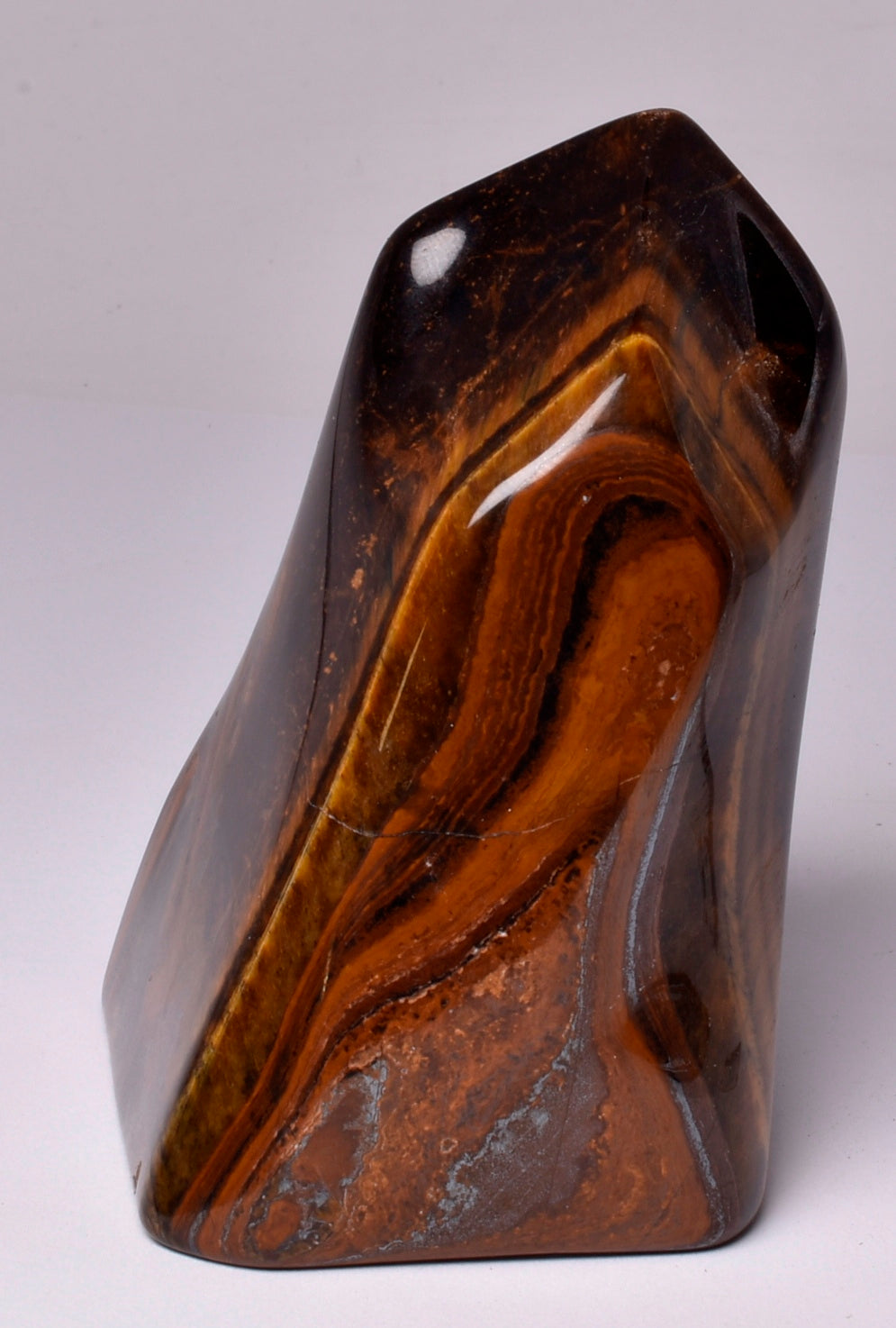 TIGER EYE CRYSTAL CARVED FLAME P100