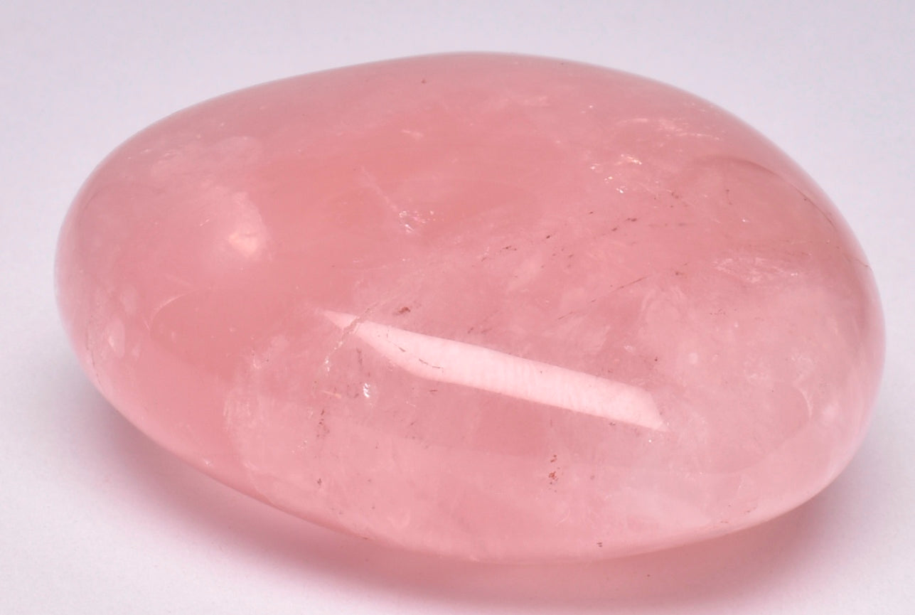 ROSE QUARTZ POLISHED CRYSTAL HEART CARVING P84