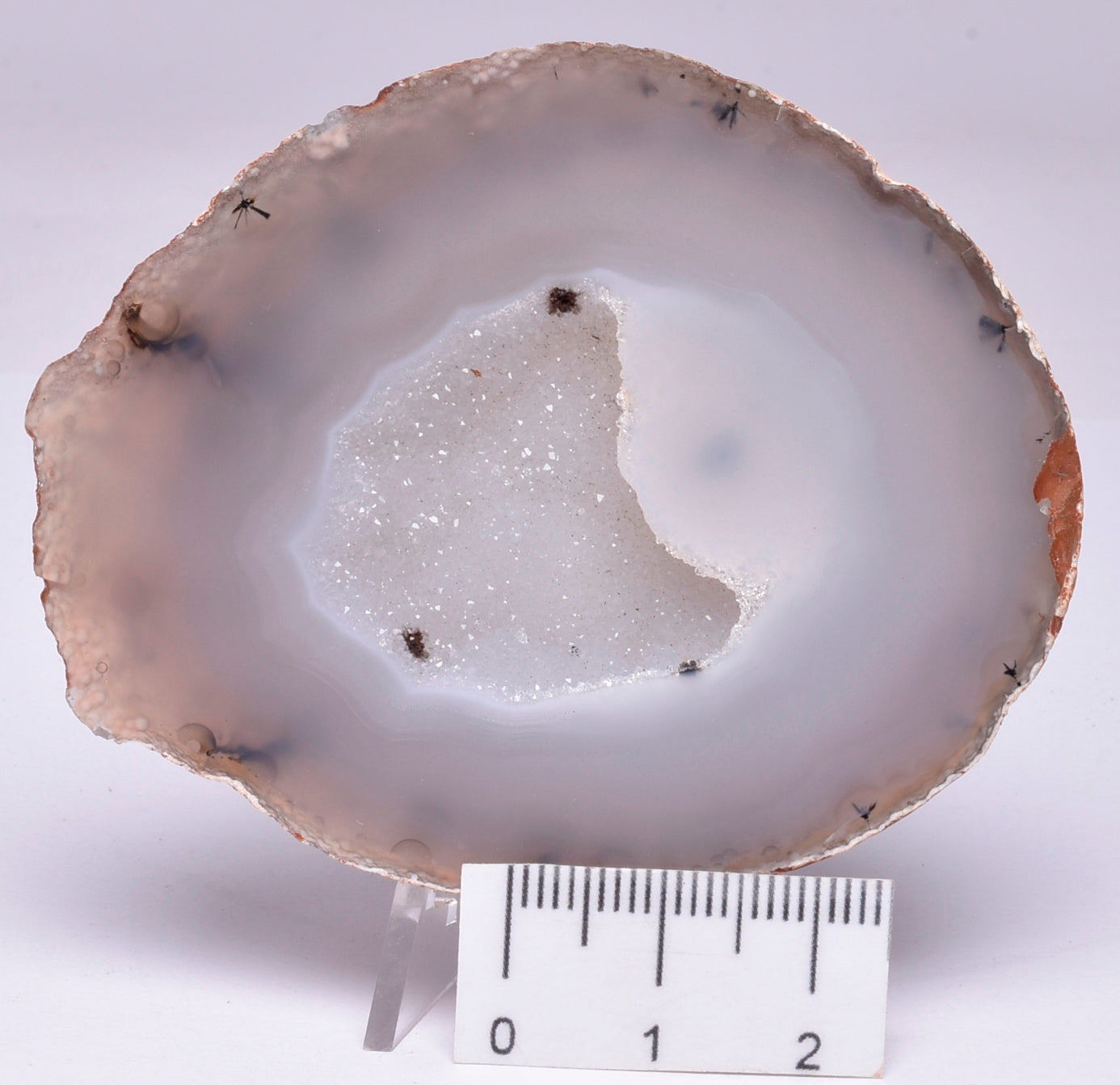 AGATE HALF, POLISHED FROM BRAZIL S170