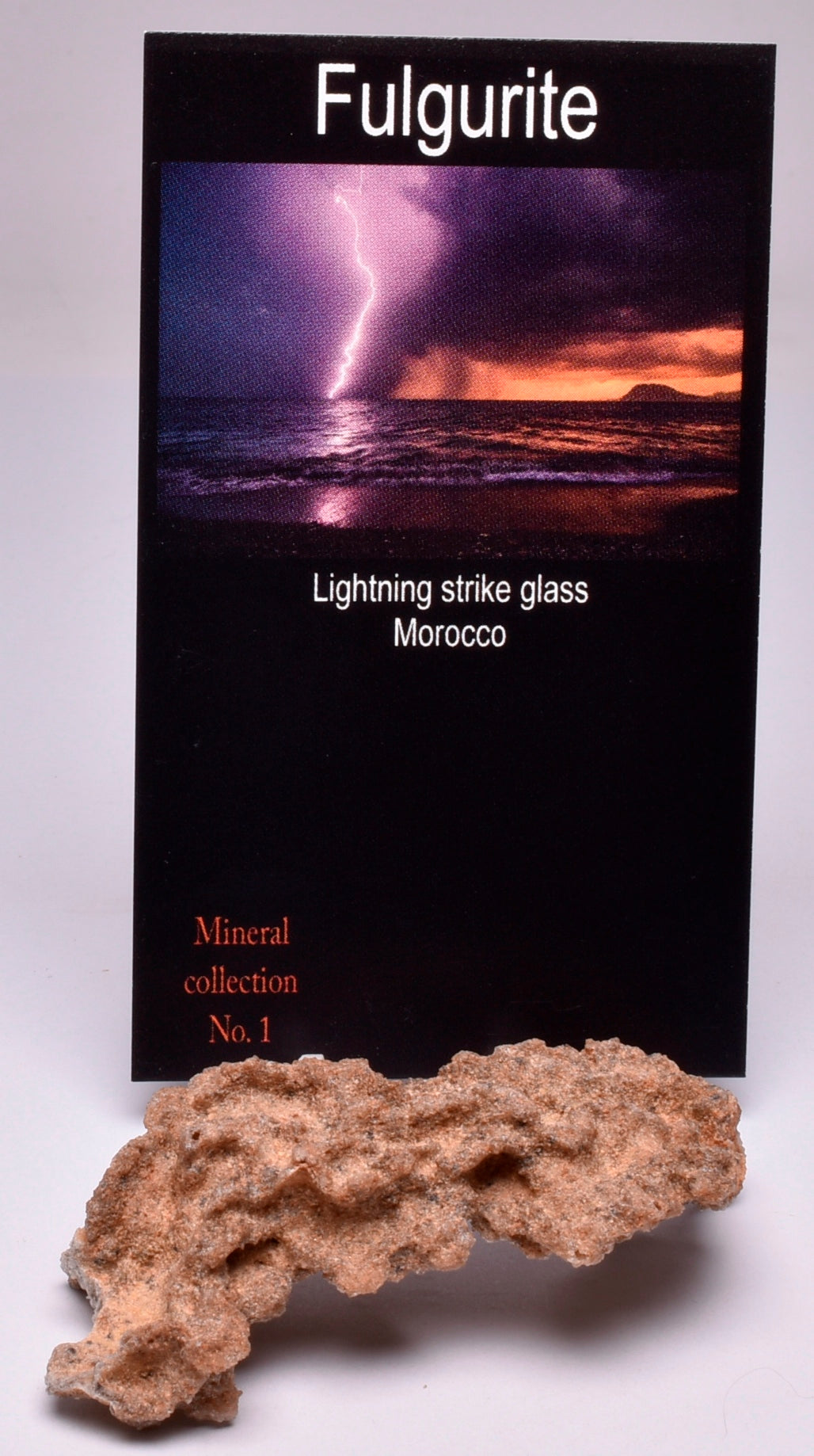 FULGURITE LIGHTNING STRIKE GLASS MOROCCO MT07