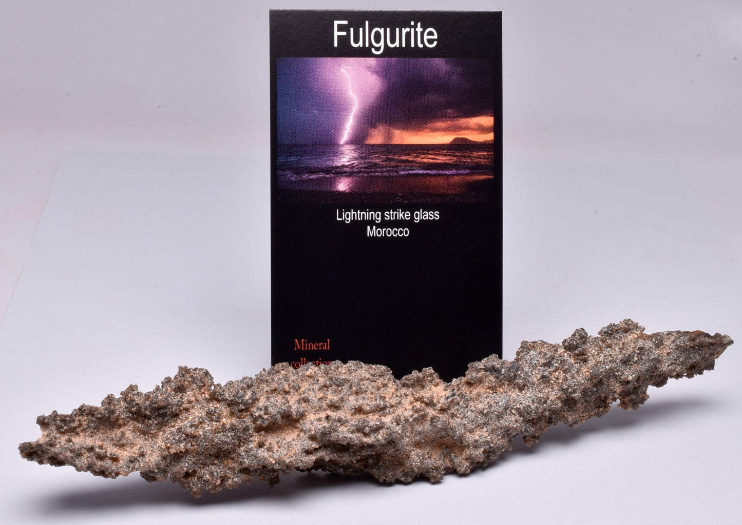 FULGURITE LIGHTNING STRIKE GLASS MOROCCO MT12