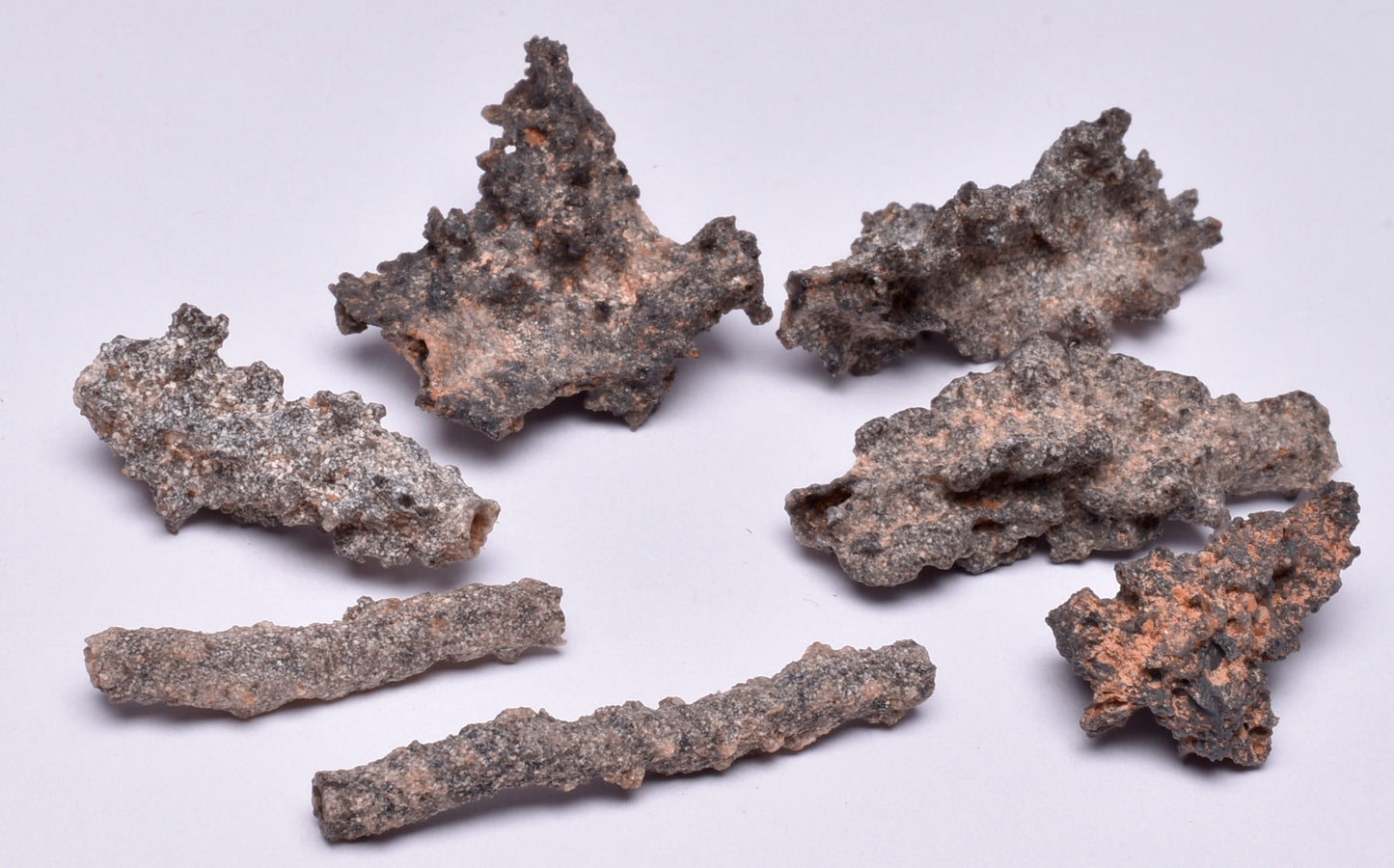7 x FULGURITE LIGHTNING STRIKE GLASS MOROCCO MT15