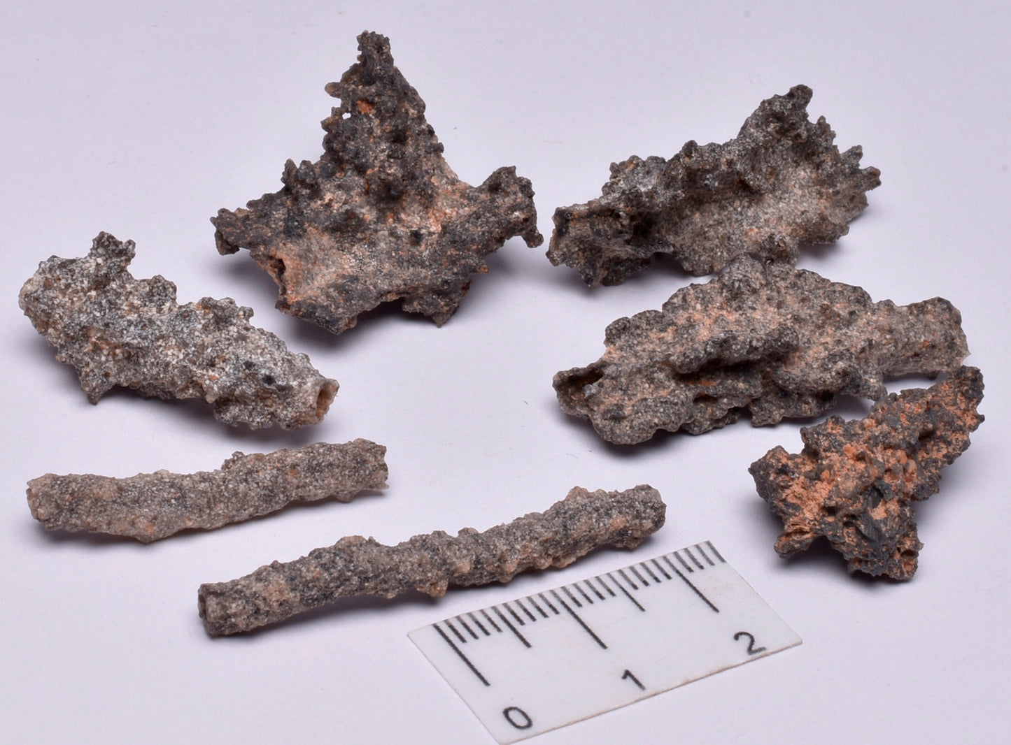 7 x FULGURITE LIGHTNING STRIKE GLASS MOROCCO MT15