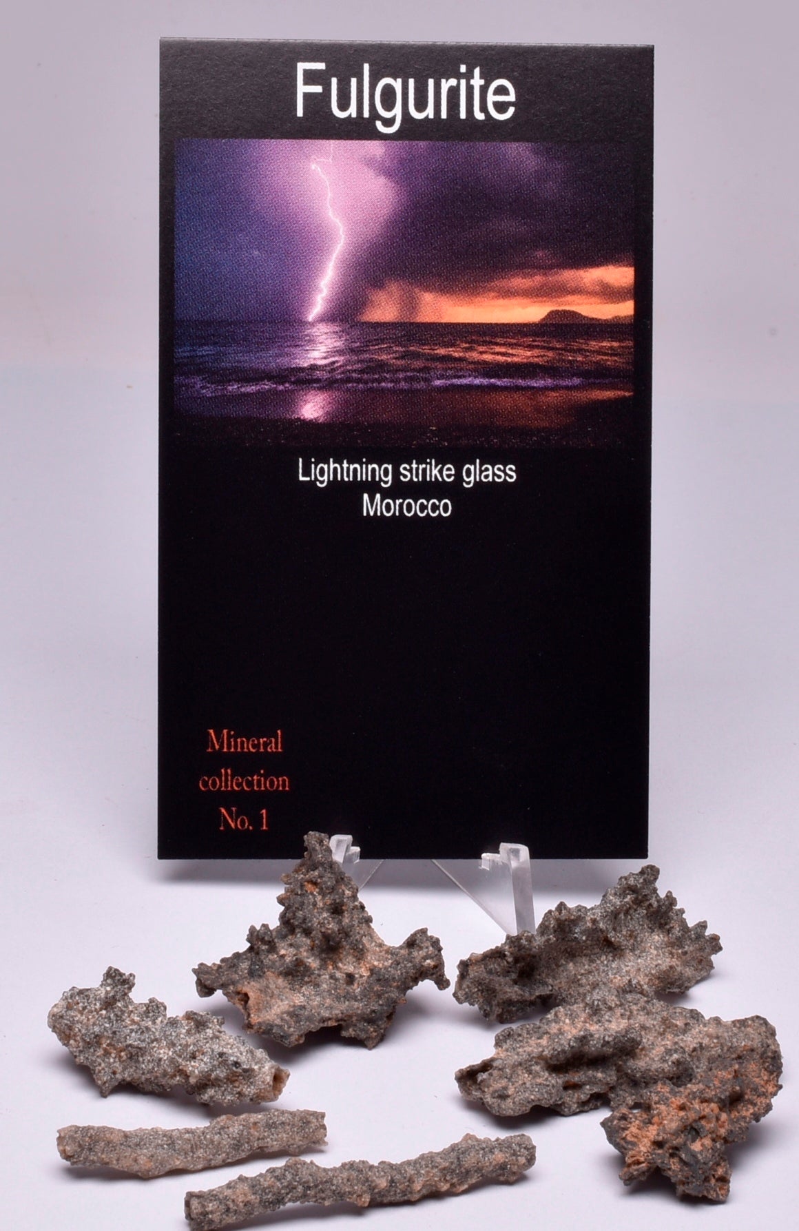 7 x FULGURITE LIGHTNING STRIKE GLASS MOROCCO MT15