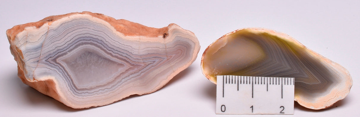 2 x AGATE CREEK, High Grade Polished AGATE Halves, AUSTRALIA S223