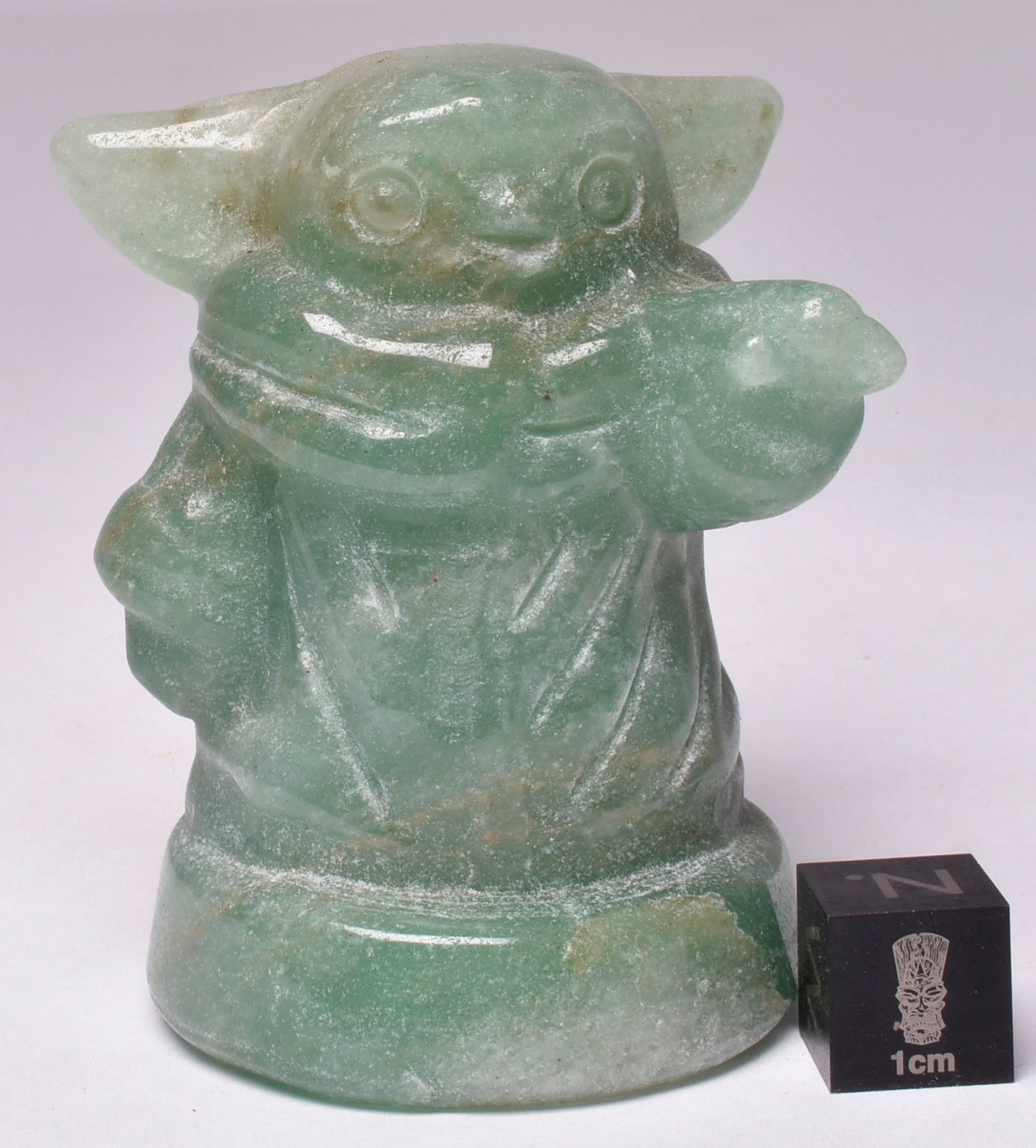 CARVED GREEN AVENTURINE BABY YODA P756