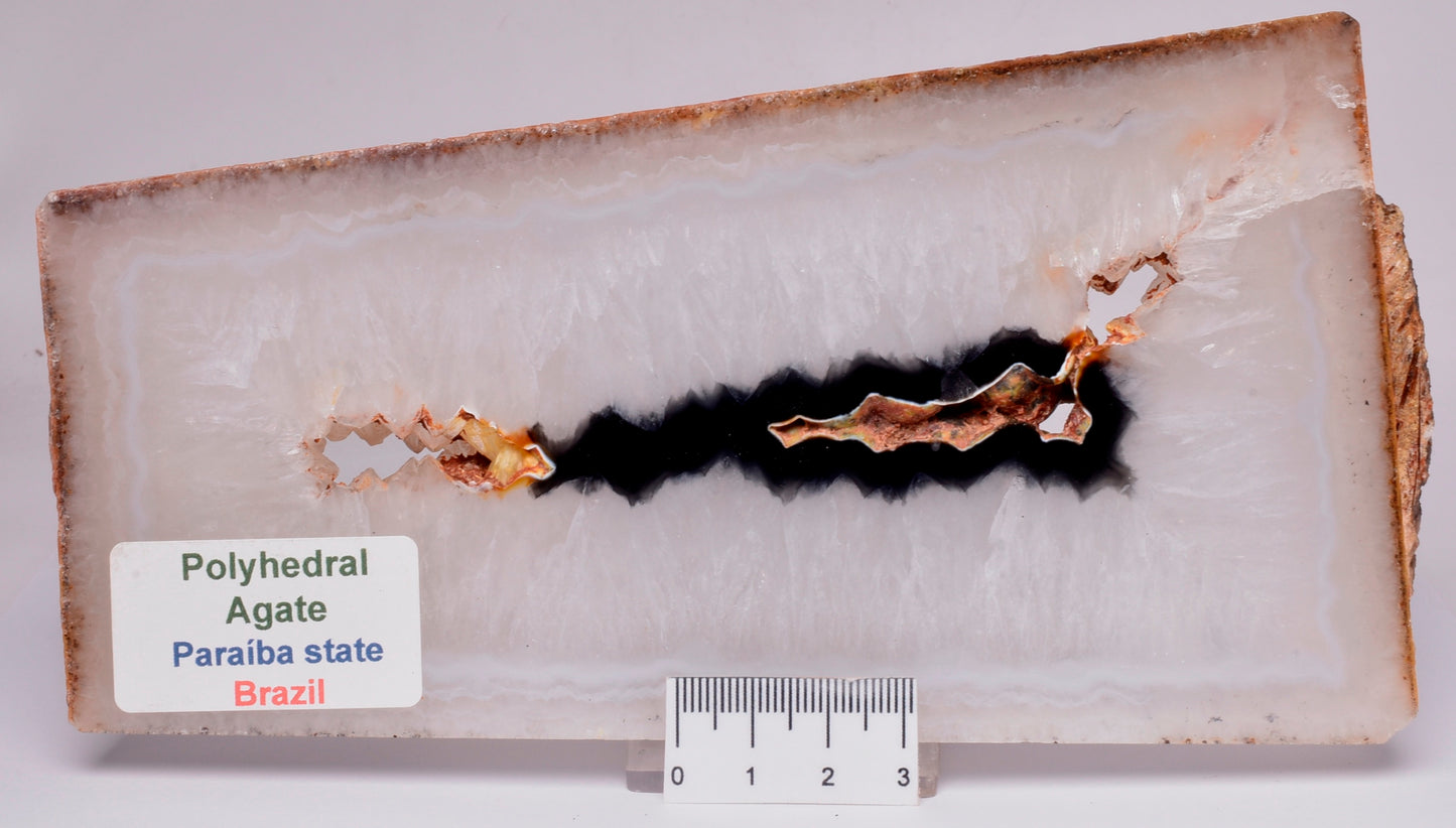 POLYHEDRAL AGATE SLICE, BRAZIL S328