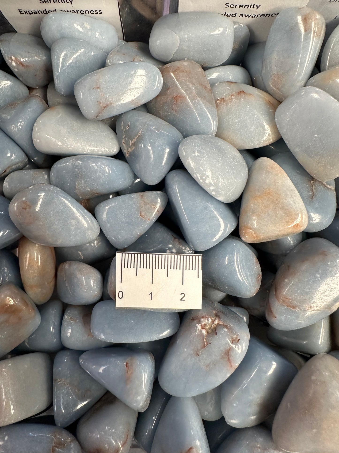 ANGELITE POLISHED CRYSTAL TUMBLES T17